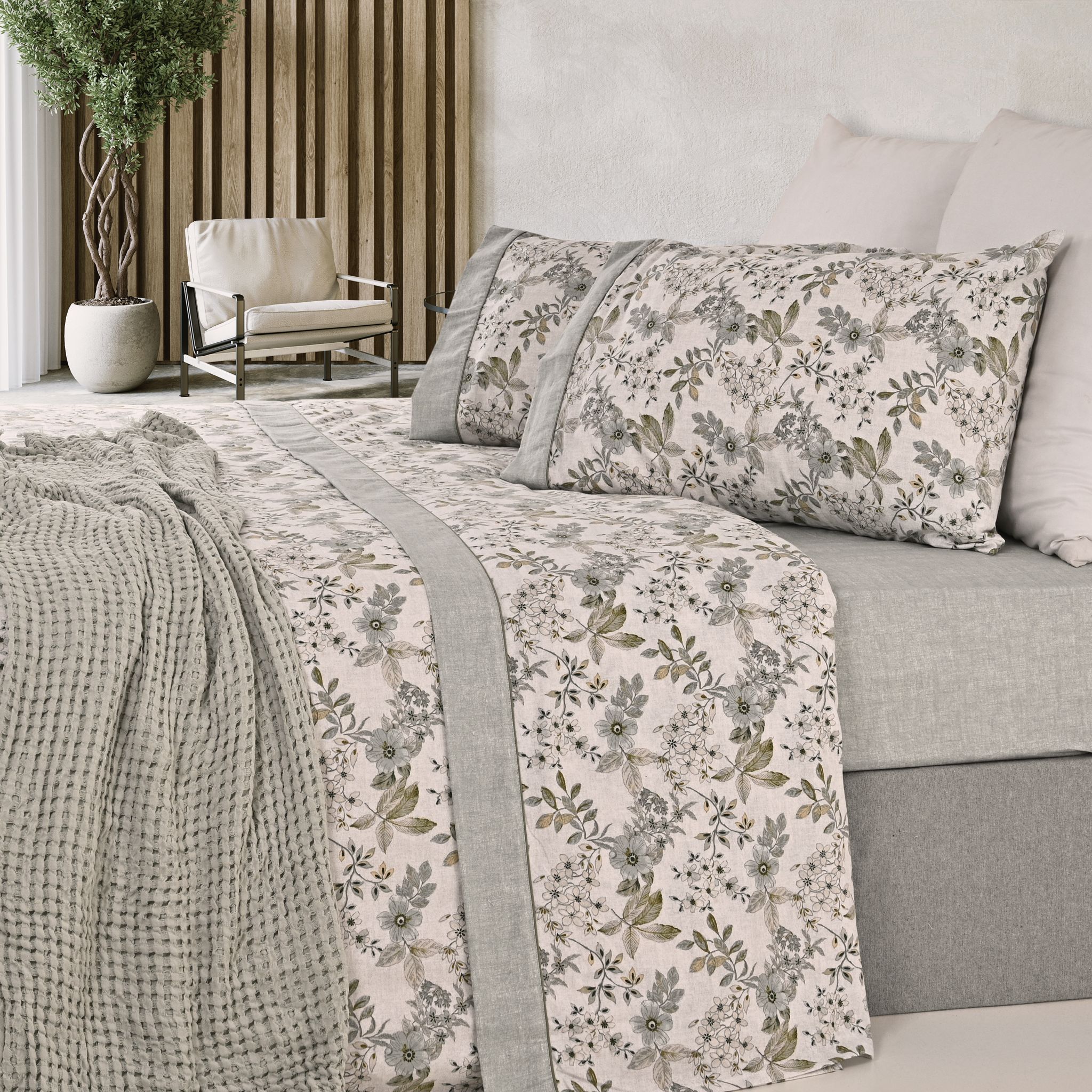 Jogo de Lençóis de Flanela Luar Verde