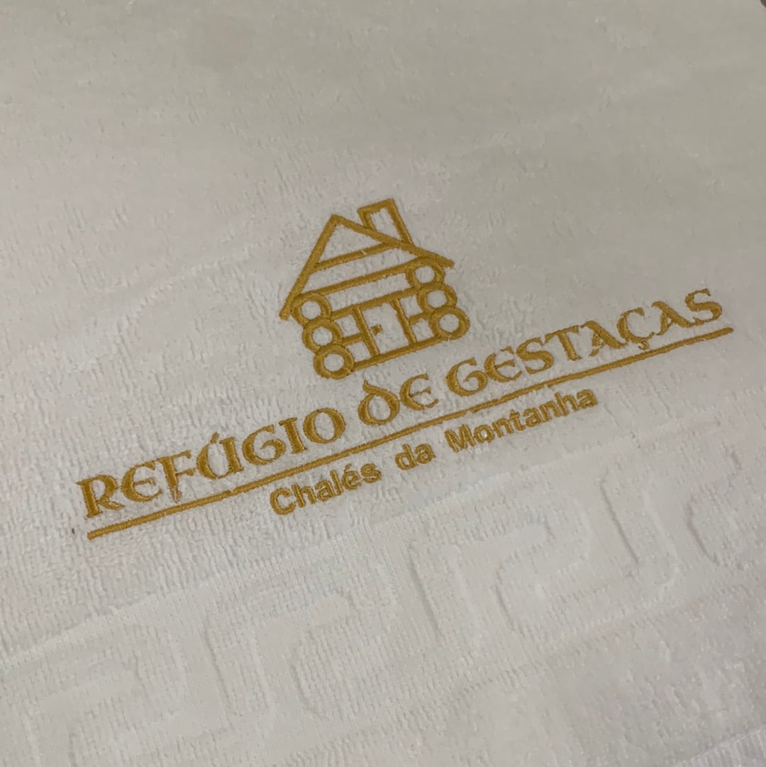 Toalhas Brancas Hotelaria de Luxo Barra Grega - Personalizadas
