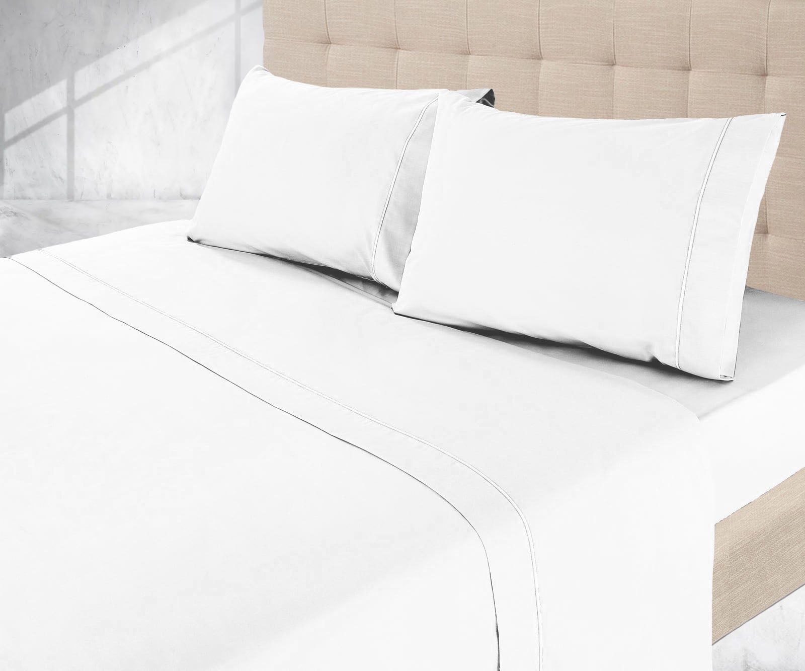 Lençóis de Cama Lisos Branco