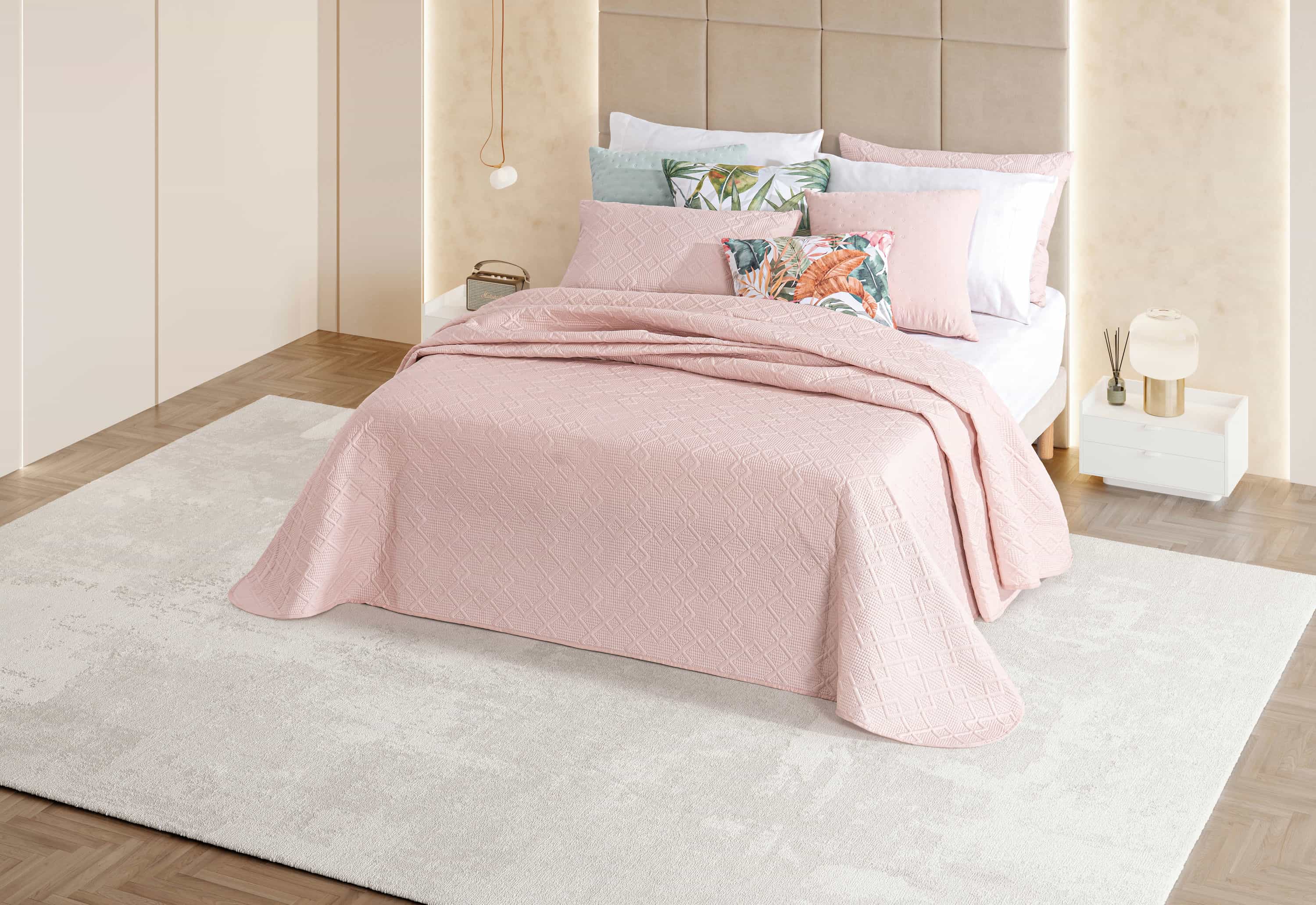 Colcha Troia 5 Rosa