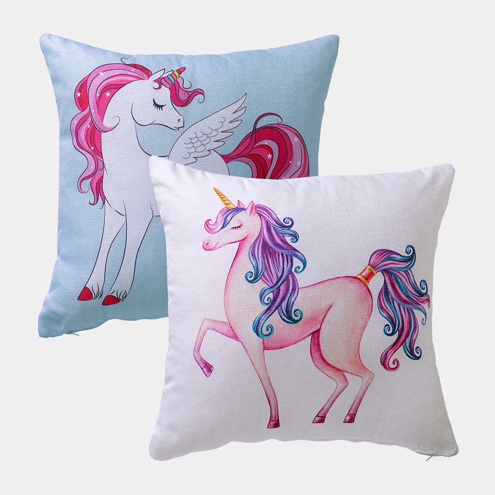 Almofada Decorativa Unicornio Dupla Face