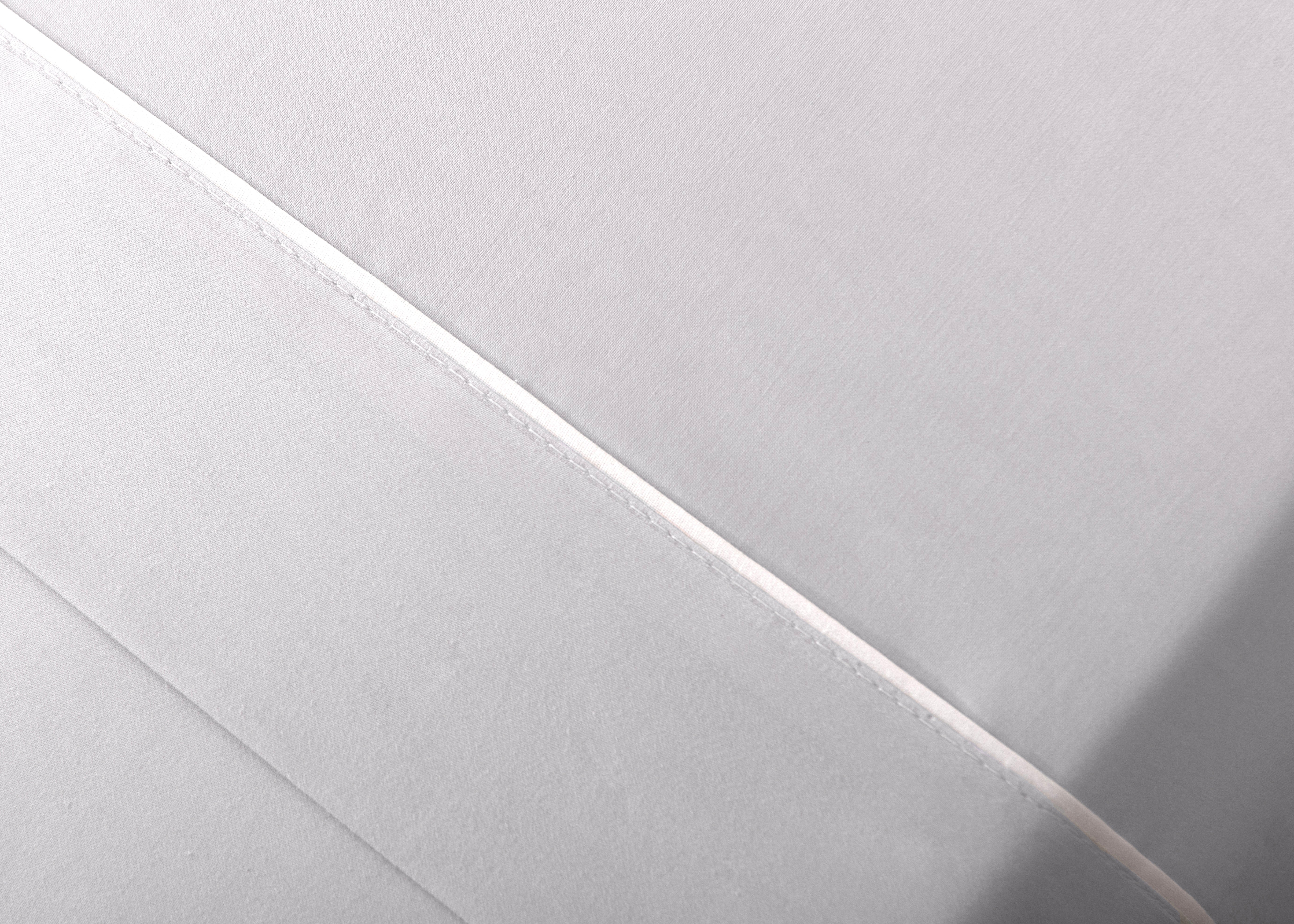 Jogo de Lençóis de Cama Algodão Percal 400 Fios Cinza Claro