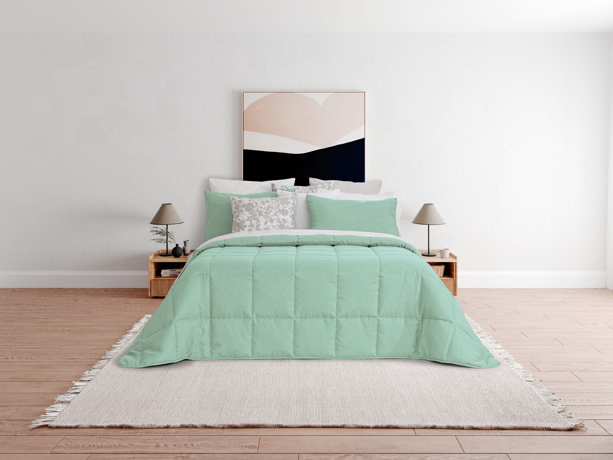 Colcha Cloud Verde seco