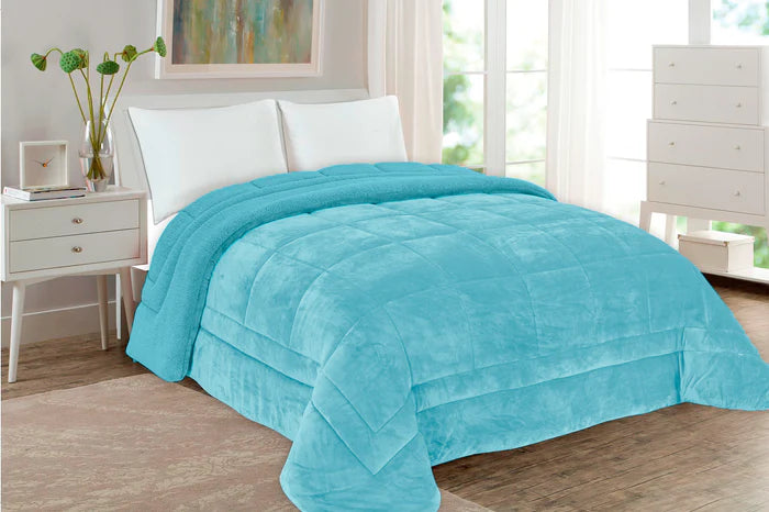 Edredom Pelo de Borrego Super Soft Aqua