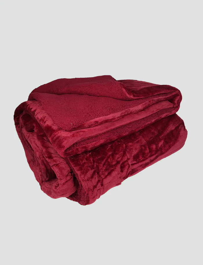 Edredom Pelo de Borrego Super Soft Bordeaux