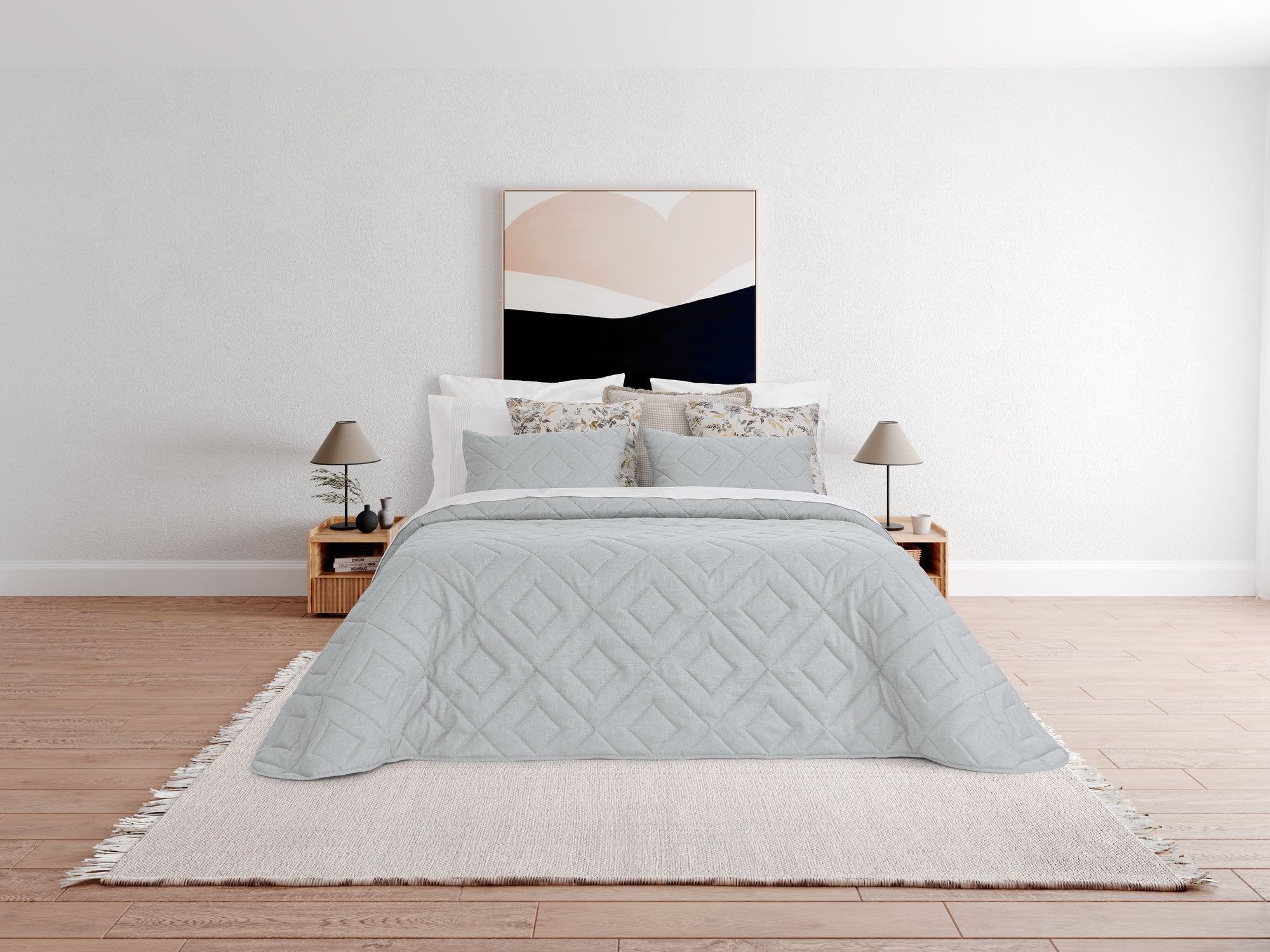 Colcha Pearl Cinza