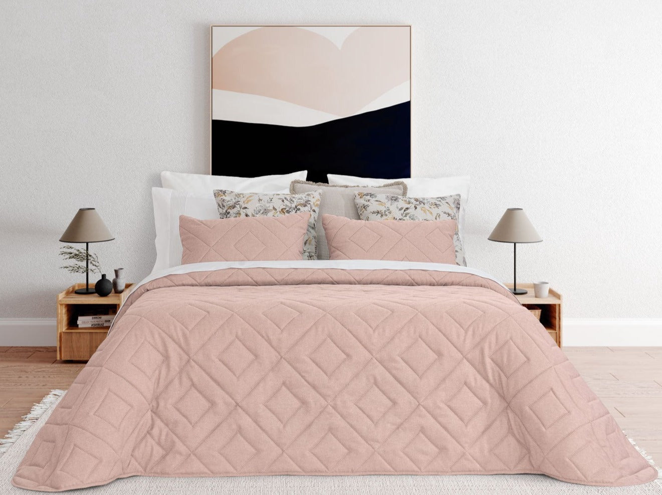 Colcha linen Pearl Rosa