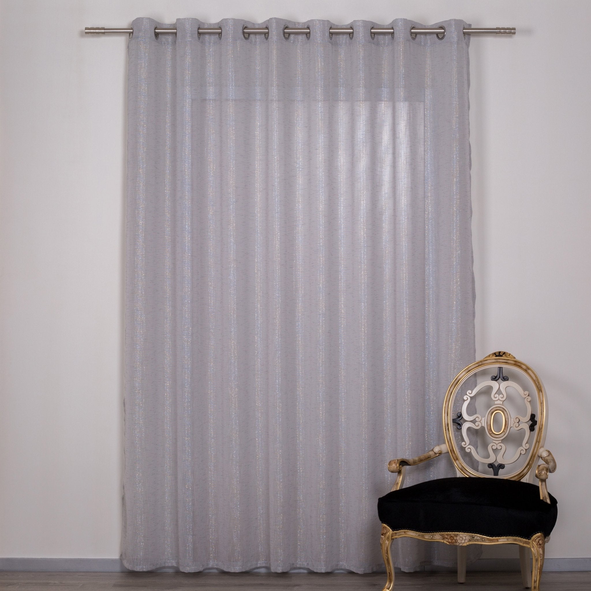 Cortinas Moscovo Cinza Prata freeshipping - Larbonito