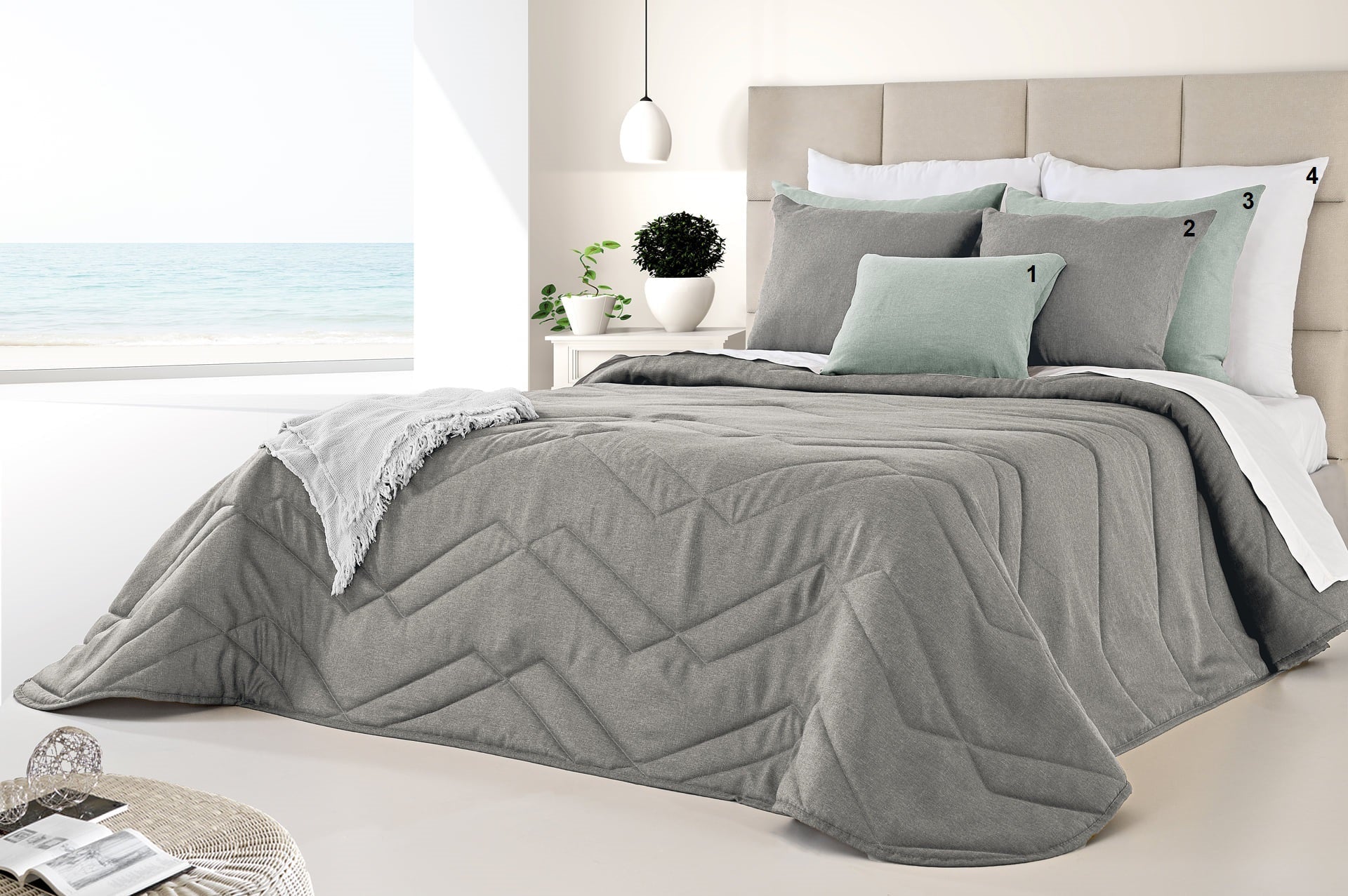 Edredom Linen Cinza - Larbonito