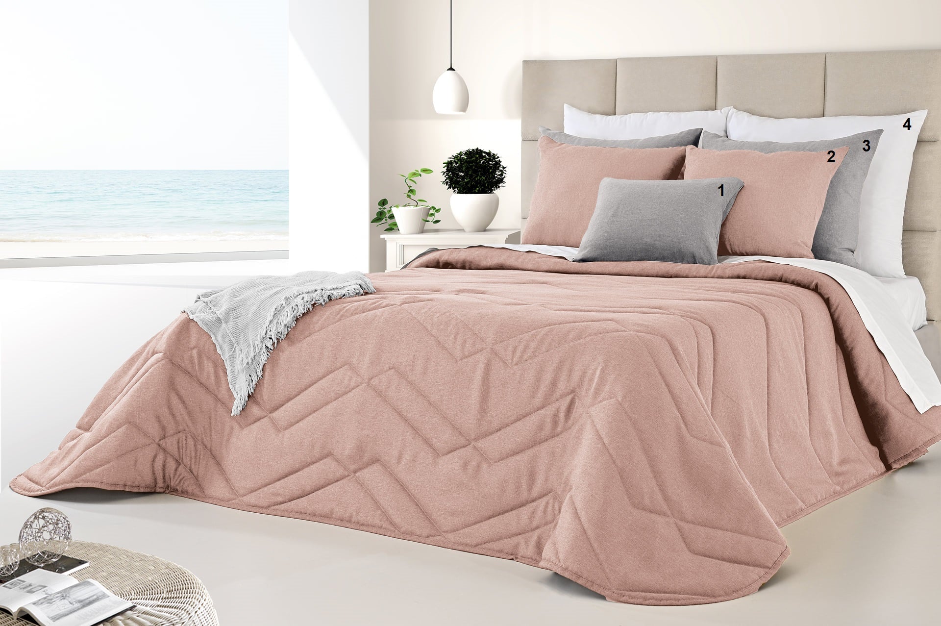Edredom Linen Rosa - Larbonito