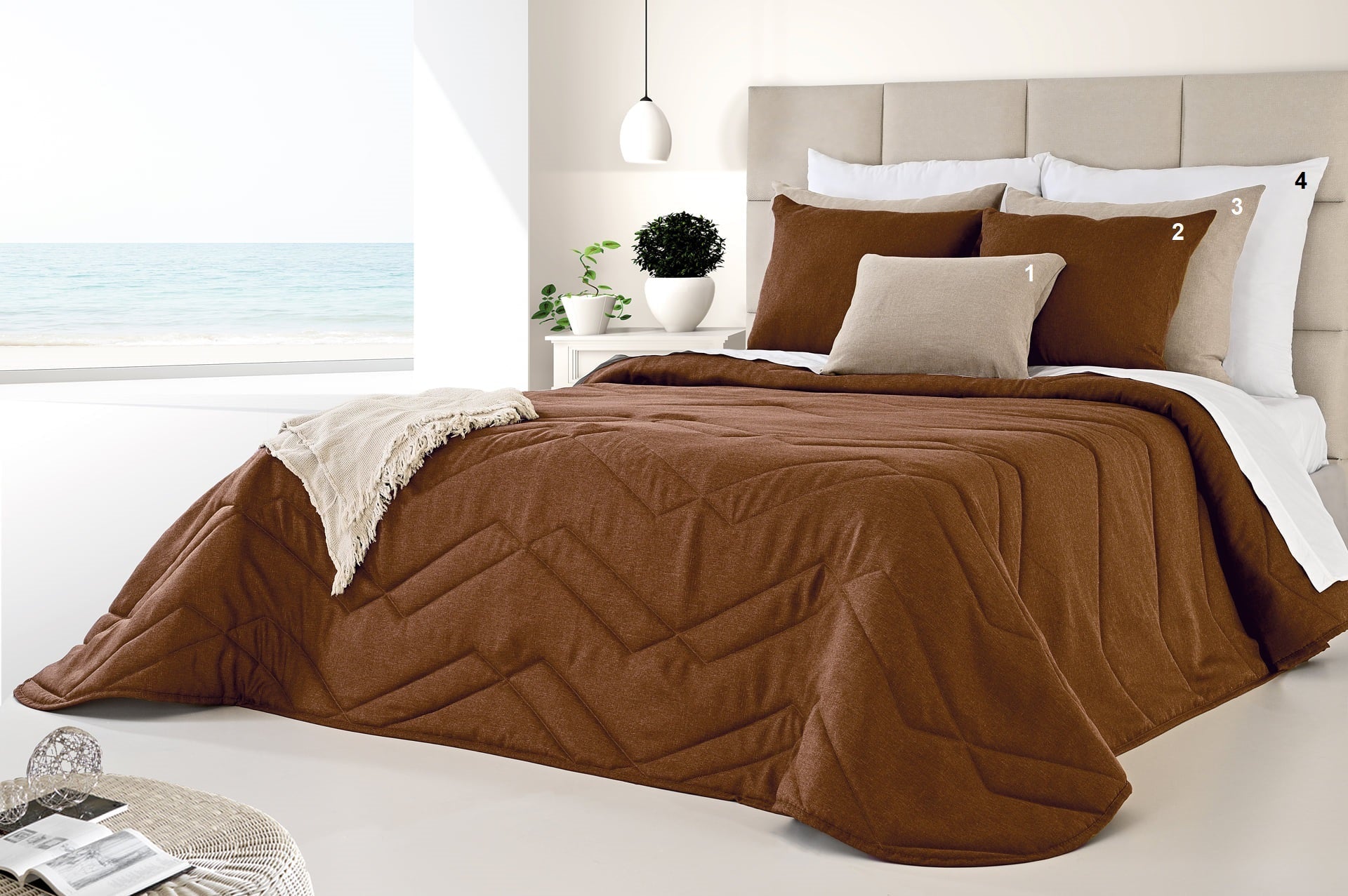 Edredom Linen Terracota - Larbonito