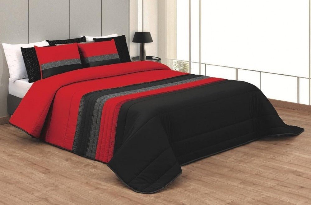 Edredom Paris Preto e Vermelho - Larbonito