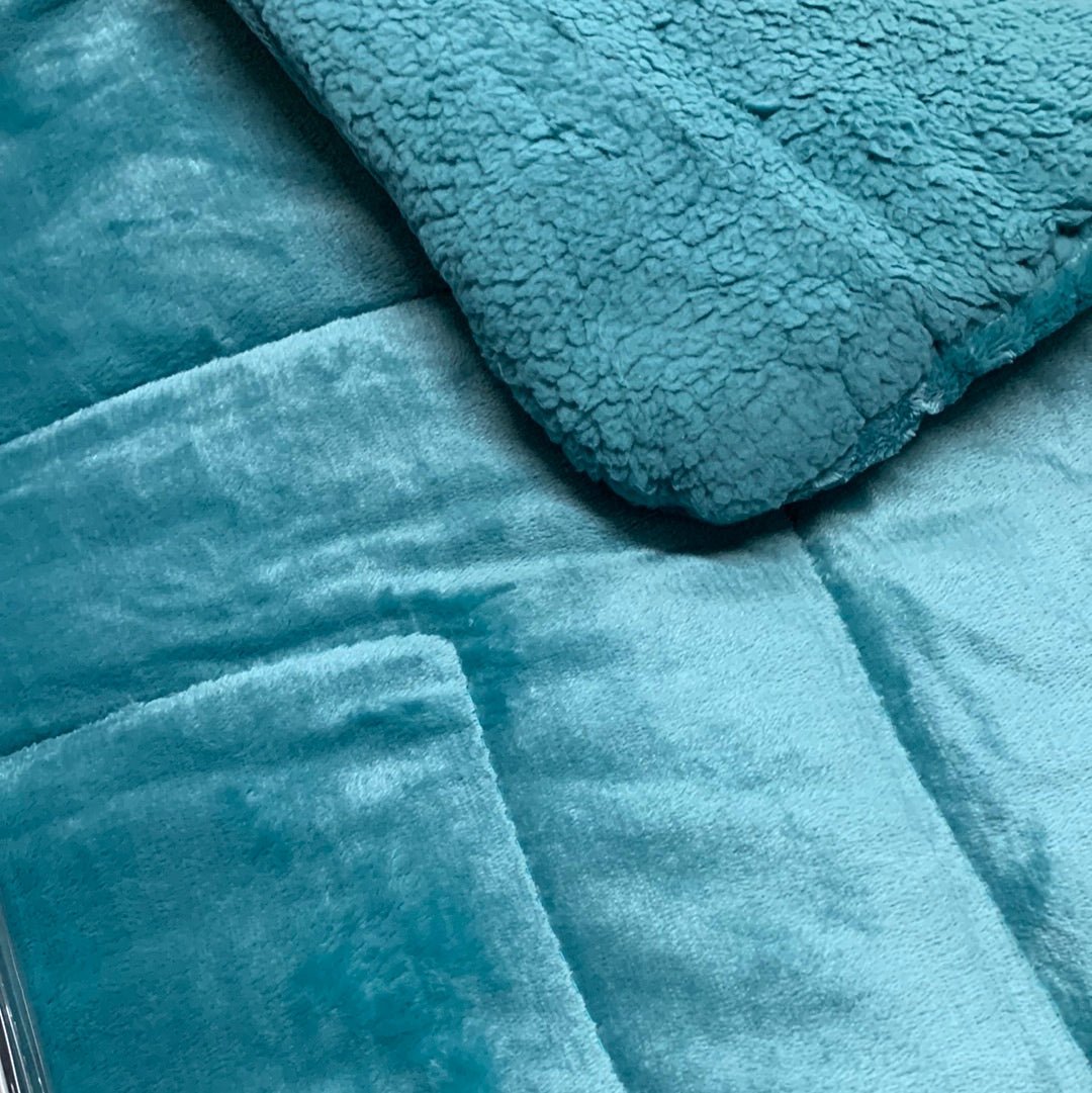 Edredom Pelo de Borrego Super Soft Azul - Larbonito