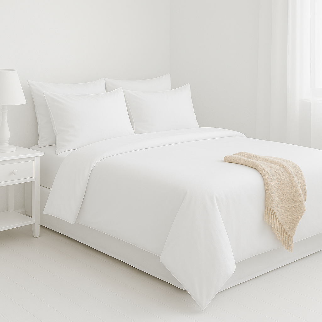 Capa de Edredom Percal Acetinado 300 Fios - Branco