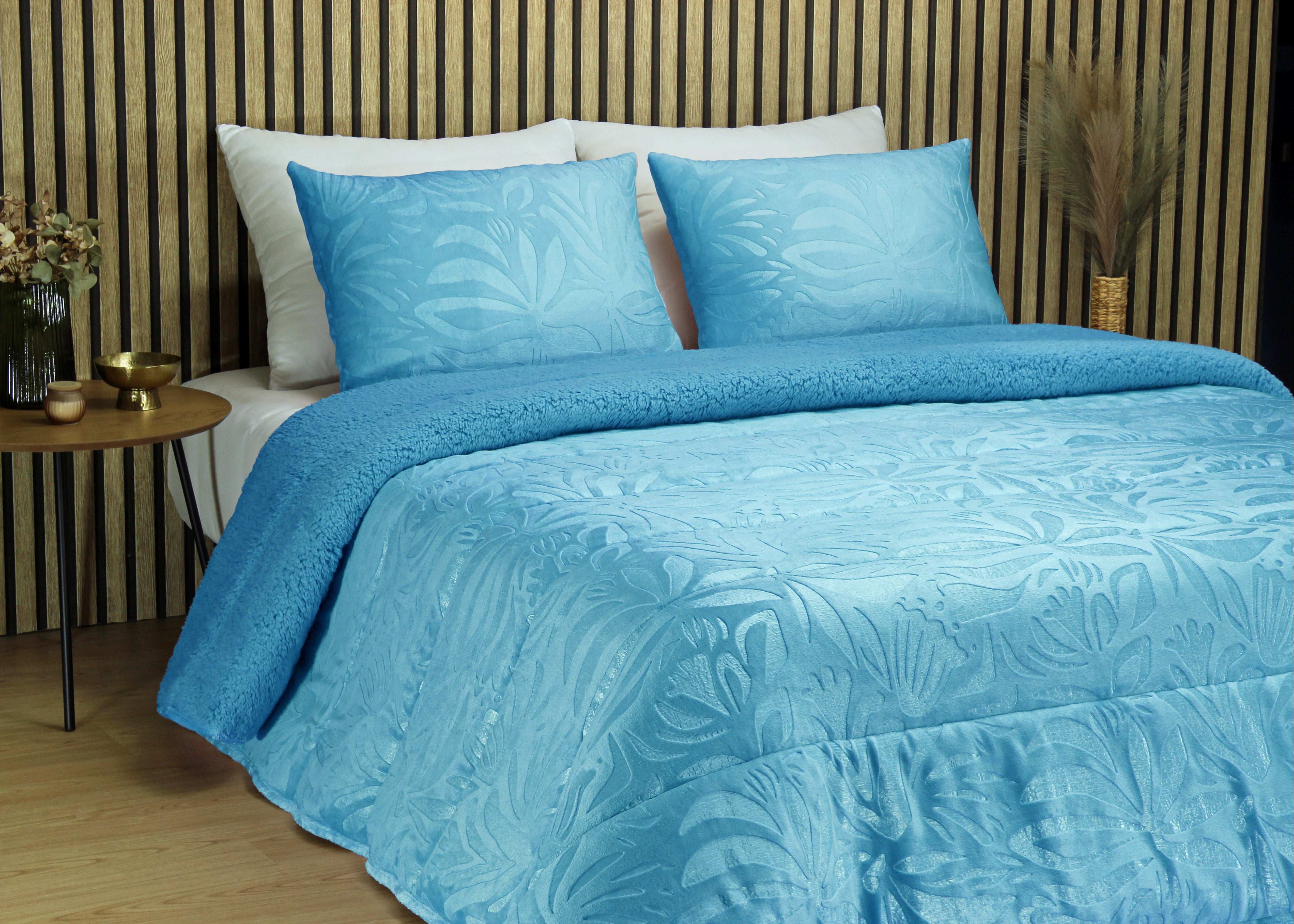 Edredom de Borrego Warm Alba Azul