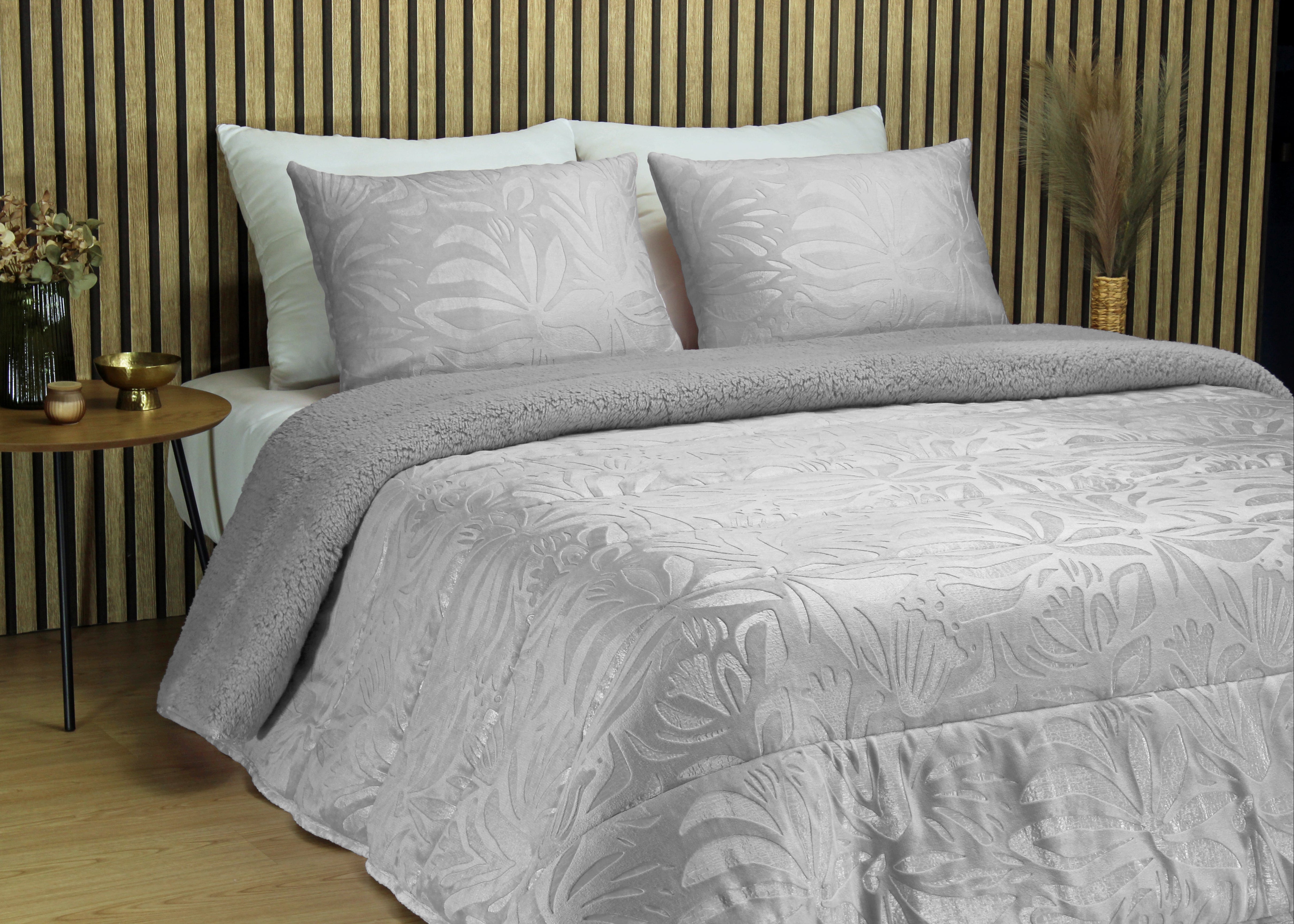 Edredom de Borrego Warm Alba Cinza
