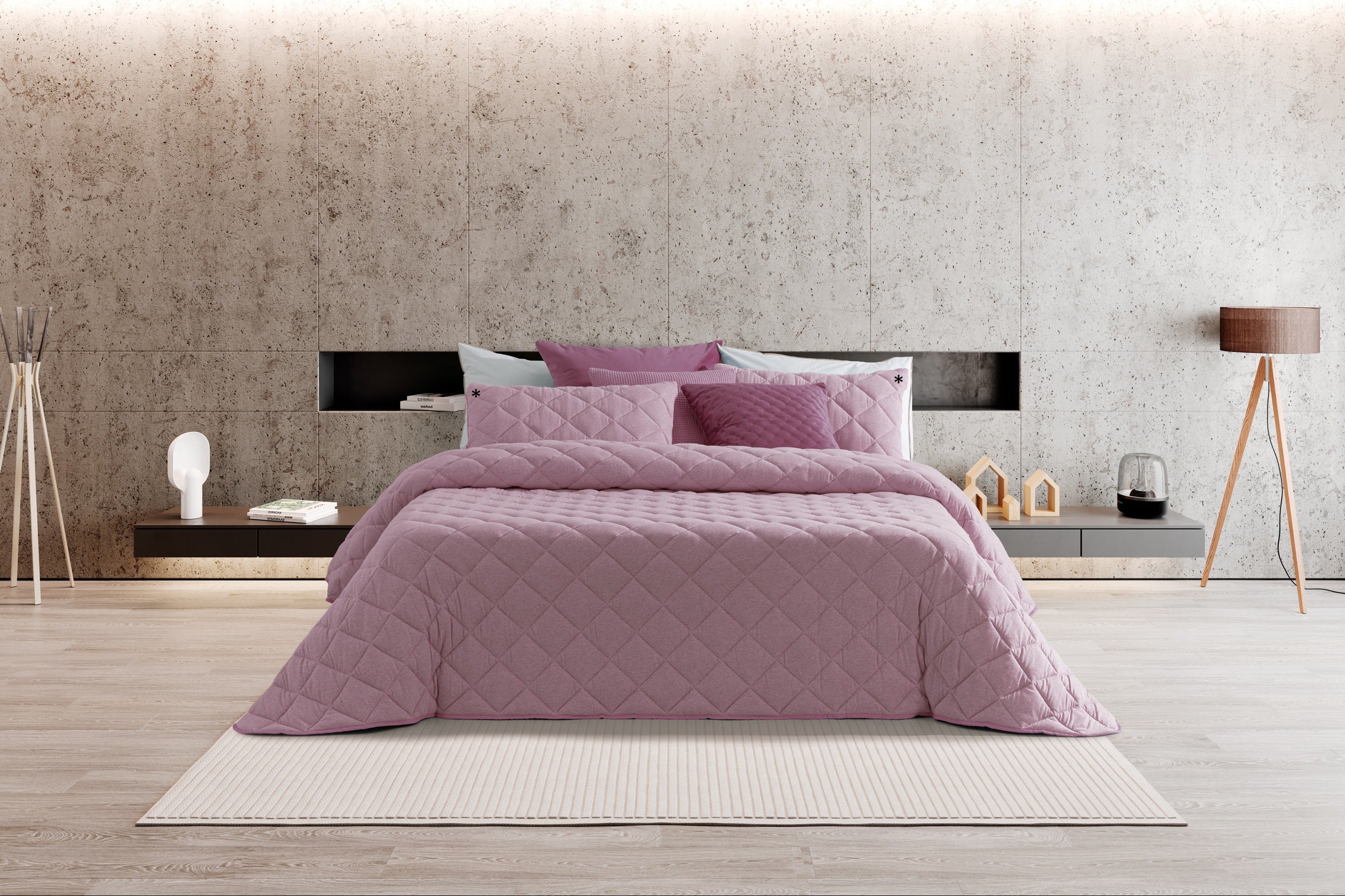 Edredom de Malha Jersey Baldi - Rosa