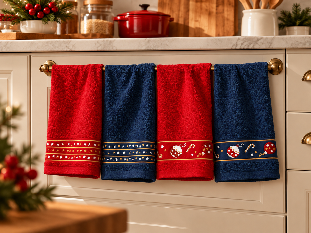 Panos de Cozinha de Natal Bolas