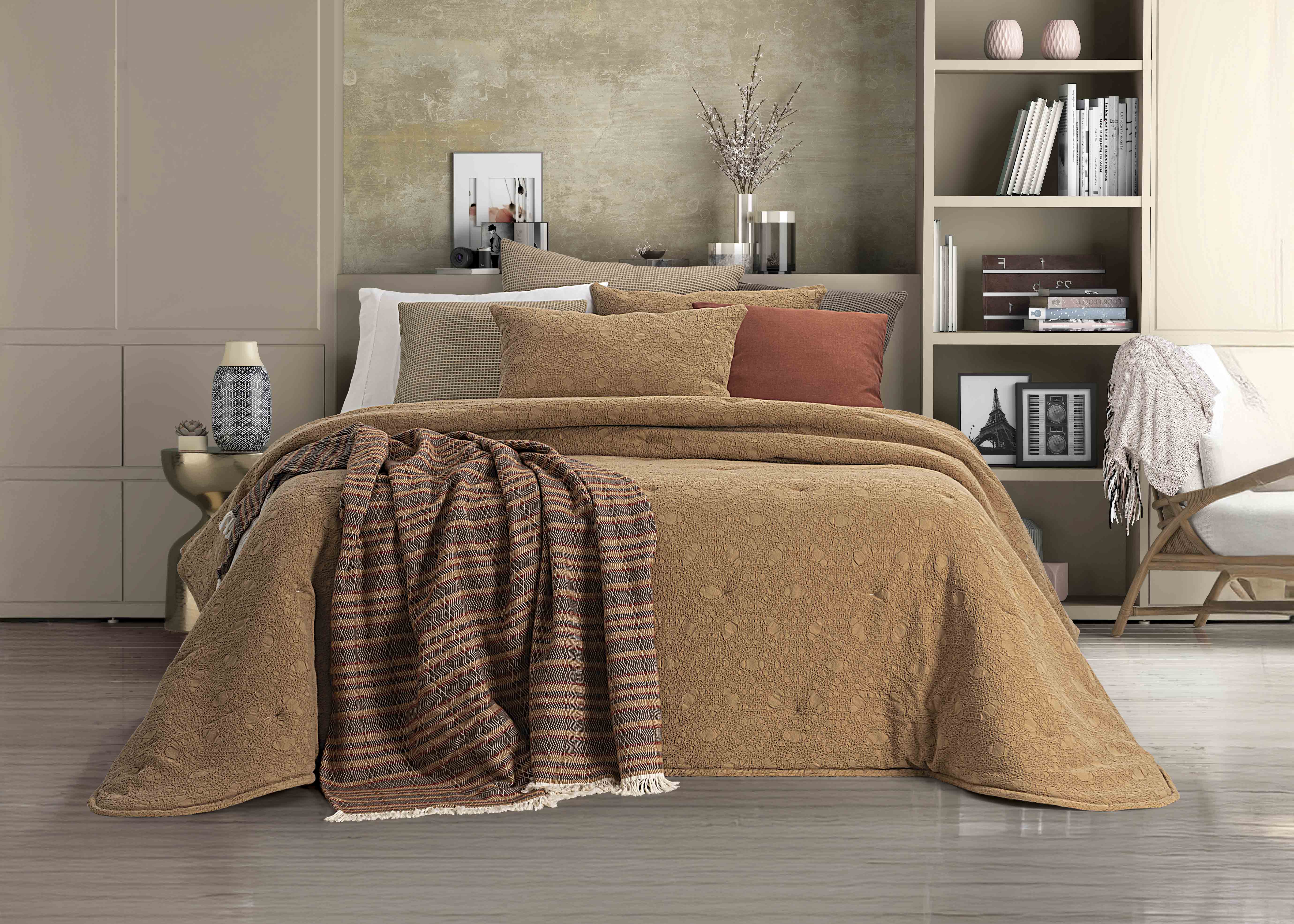Colcha Jacquard Bruma Camel