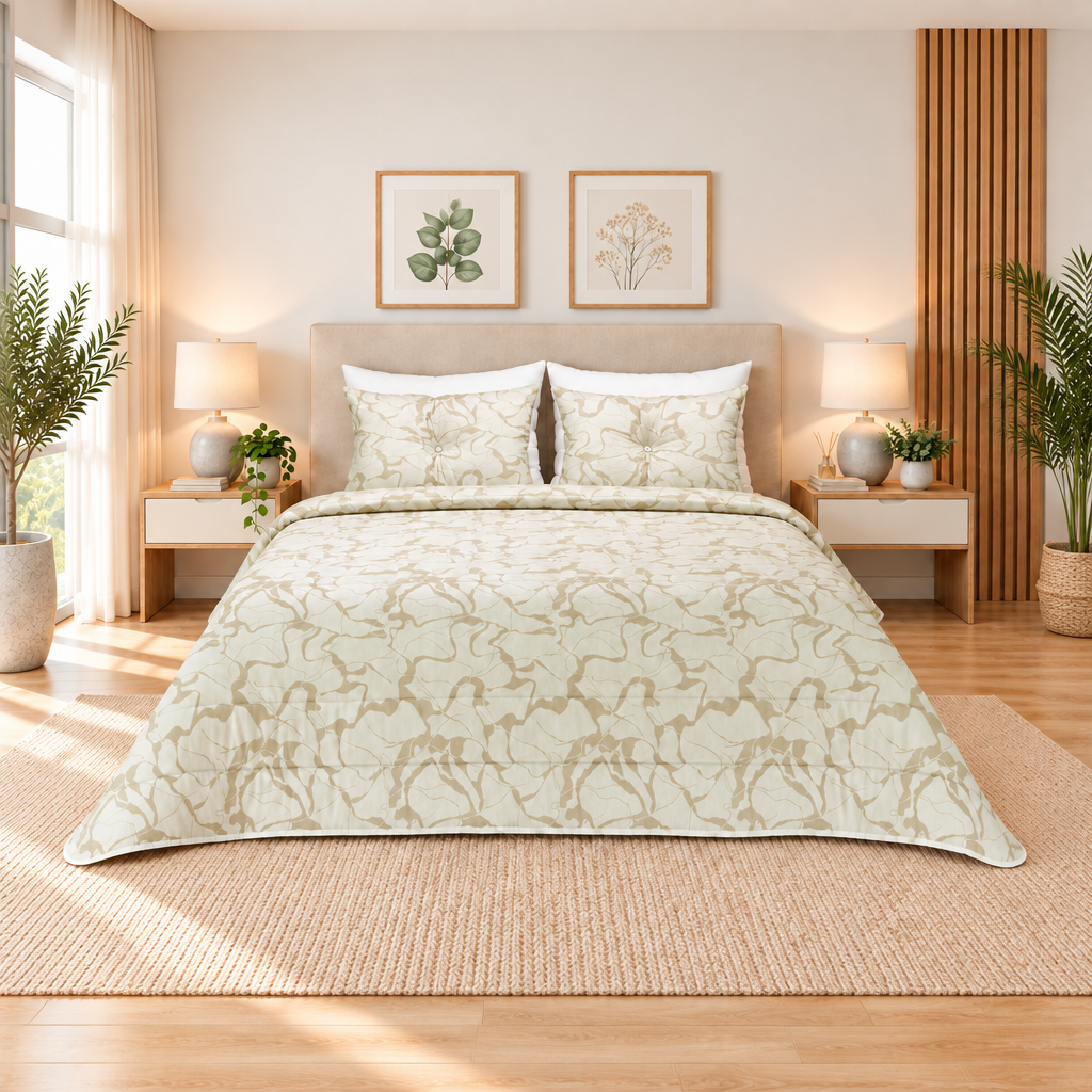 Edredão de Jacquard Calacatta Bege