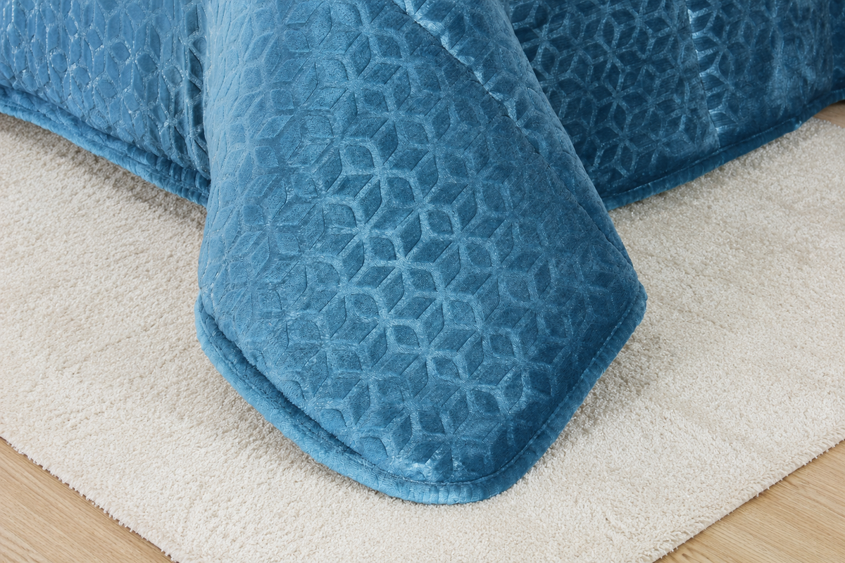 Edredom de Borrego Warm Cubo Azul