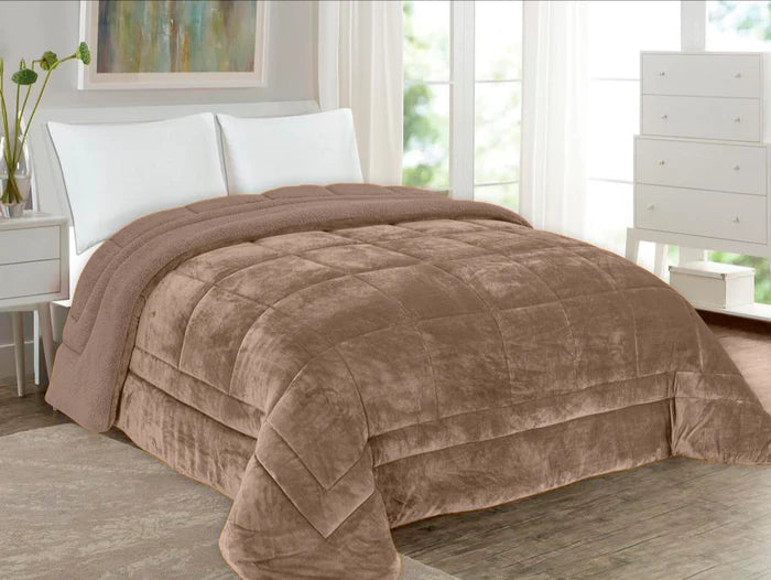 Edredom Pelo de Borrego Super Soft Castanho