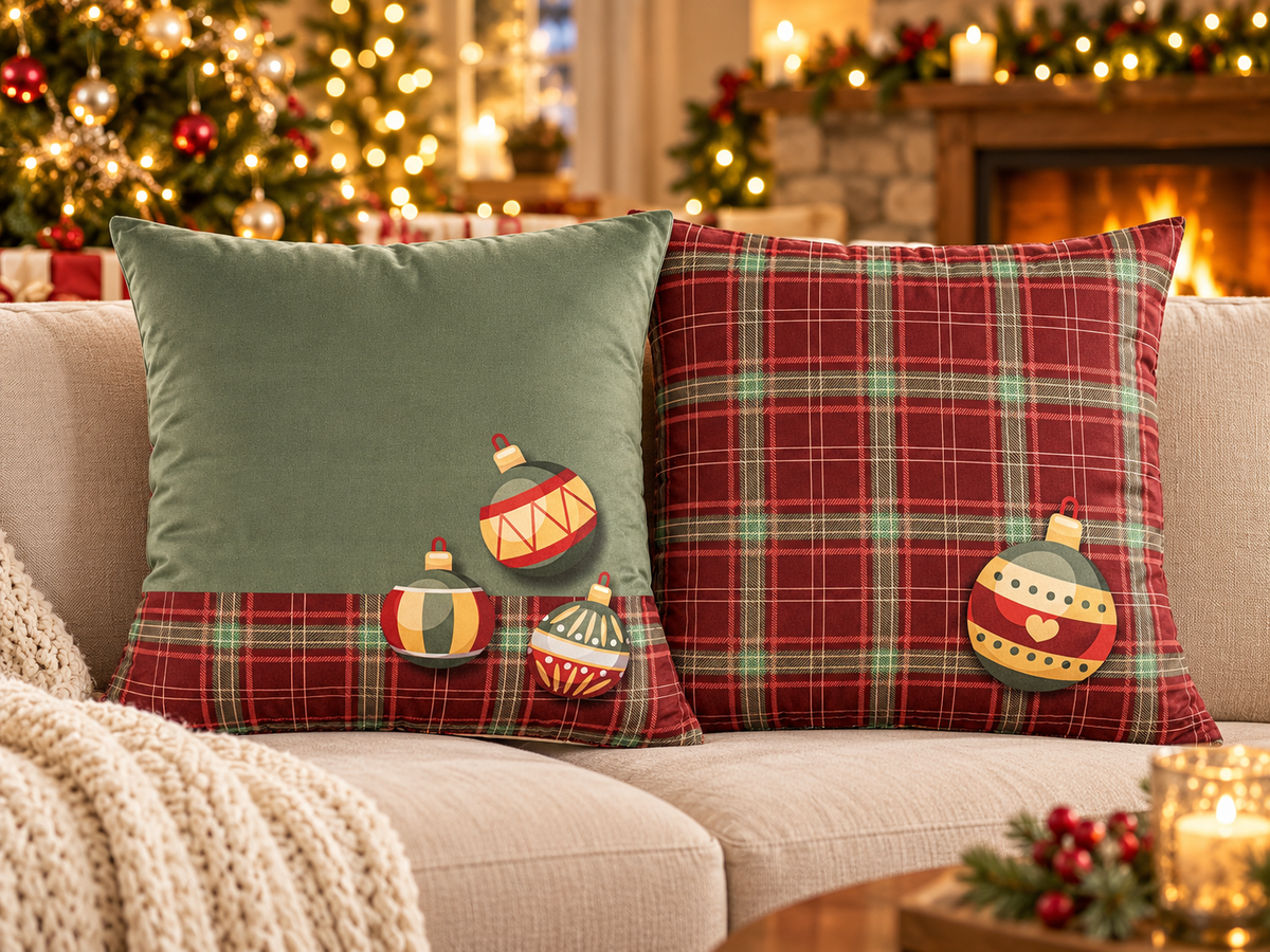Almofada Decorativa de Natal Cintilante