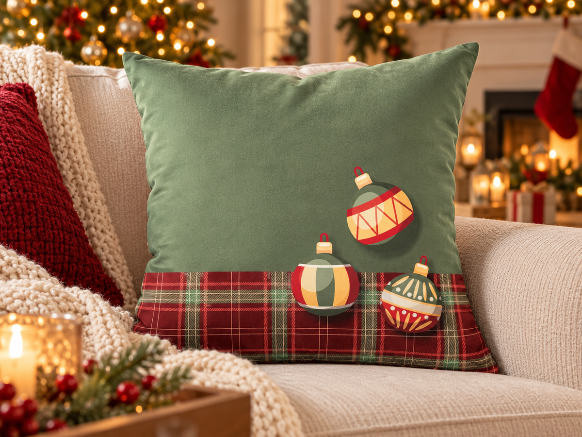 Almofada Decorativa de Natal Cintilante