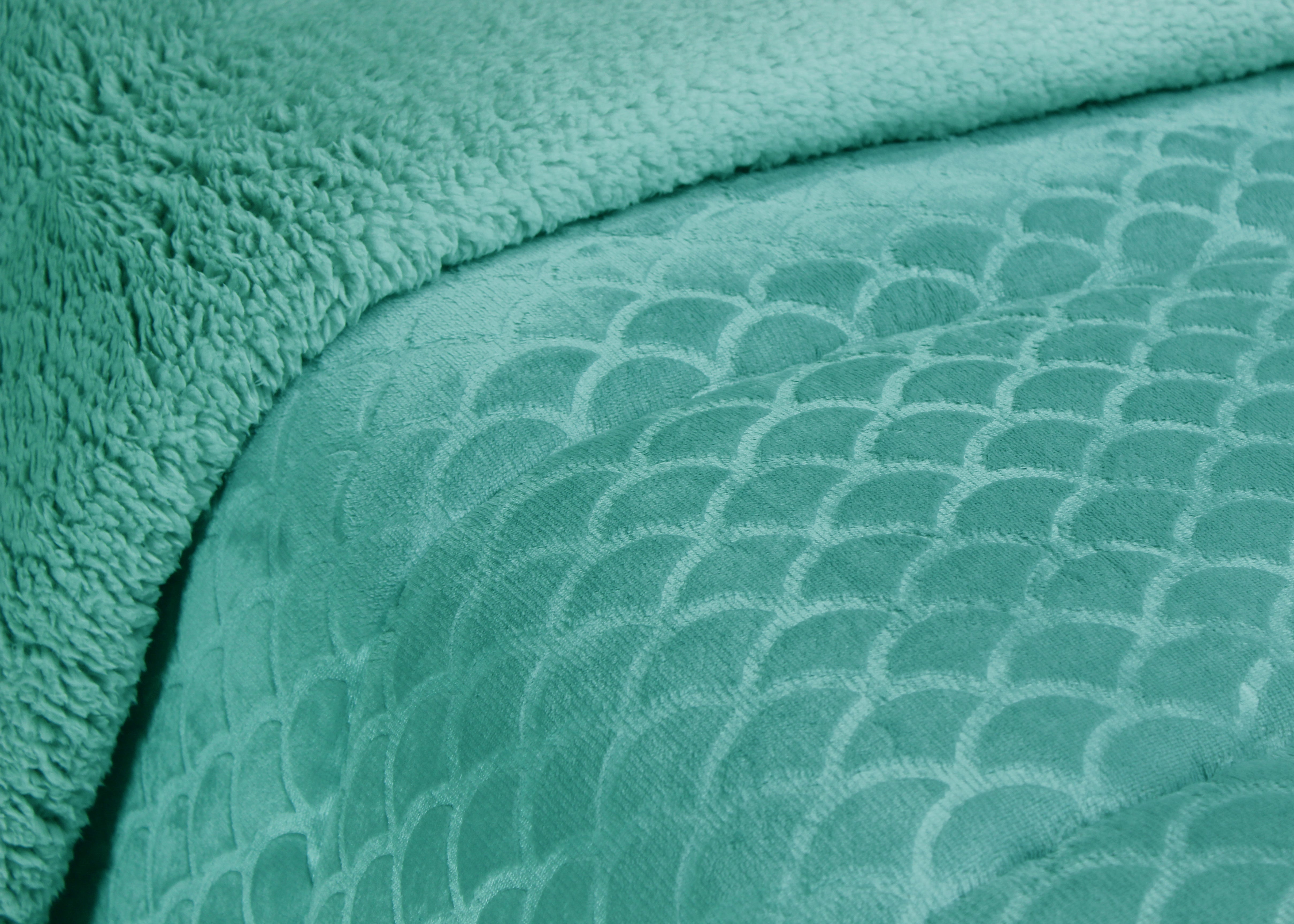 Edredom de Borrego Warm Conchas Verde