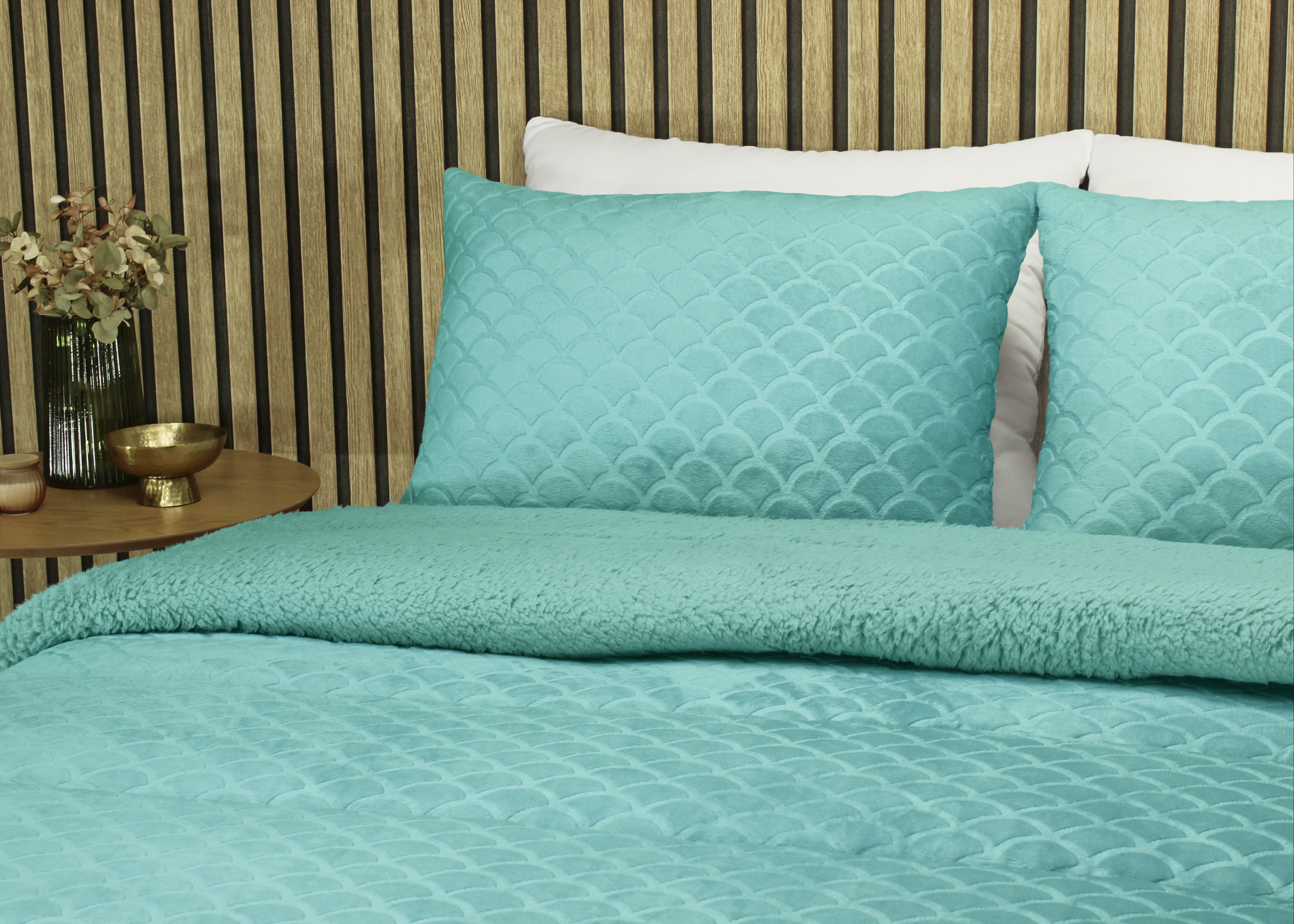 Edredom de Borrego Warm Conchas Verde
