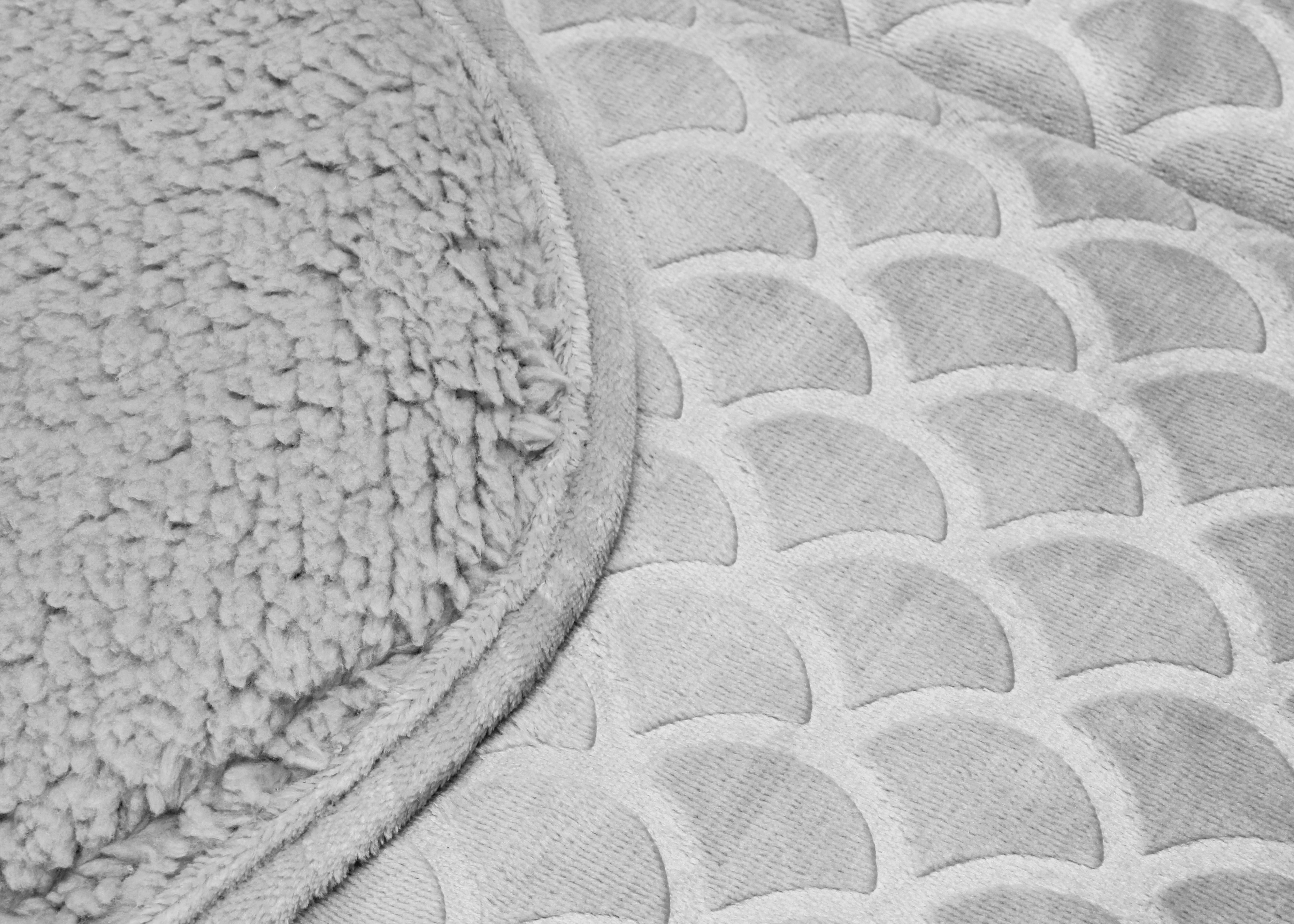 Edredom de Borrego Warm Conchas Cinza