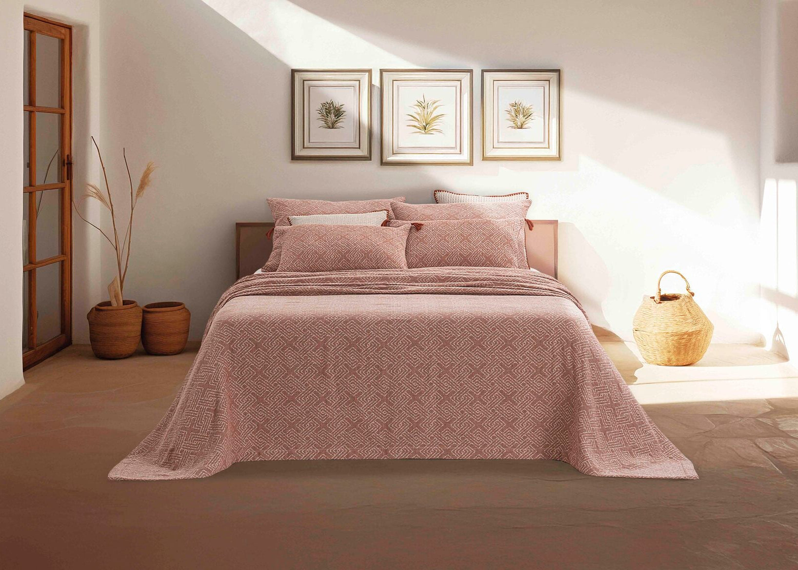 Colcha Jacquard Duna Telha