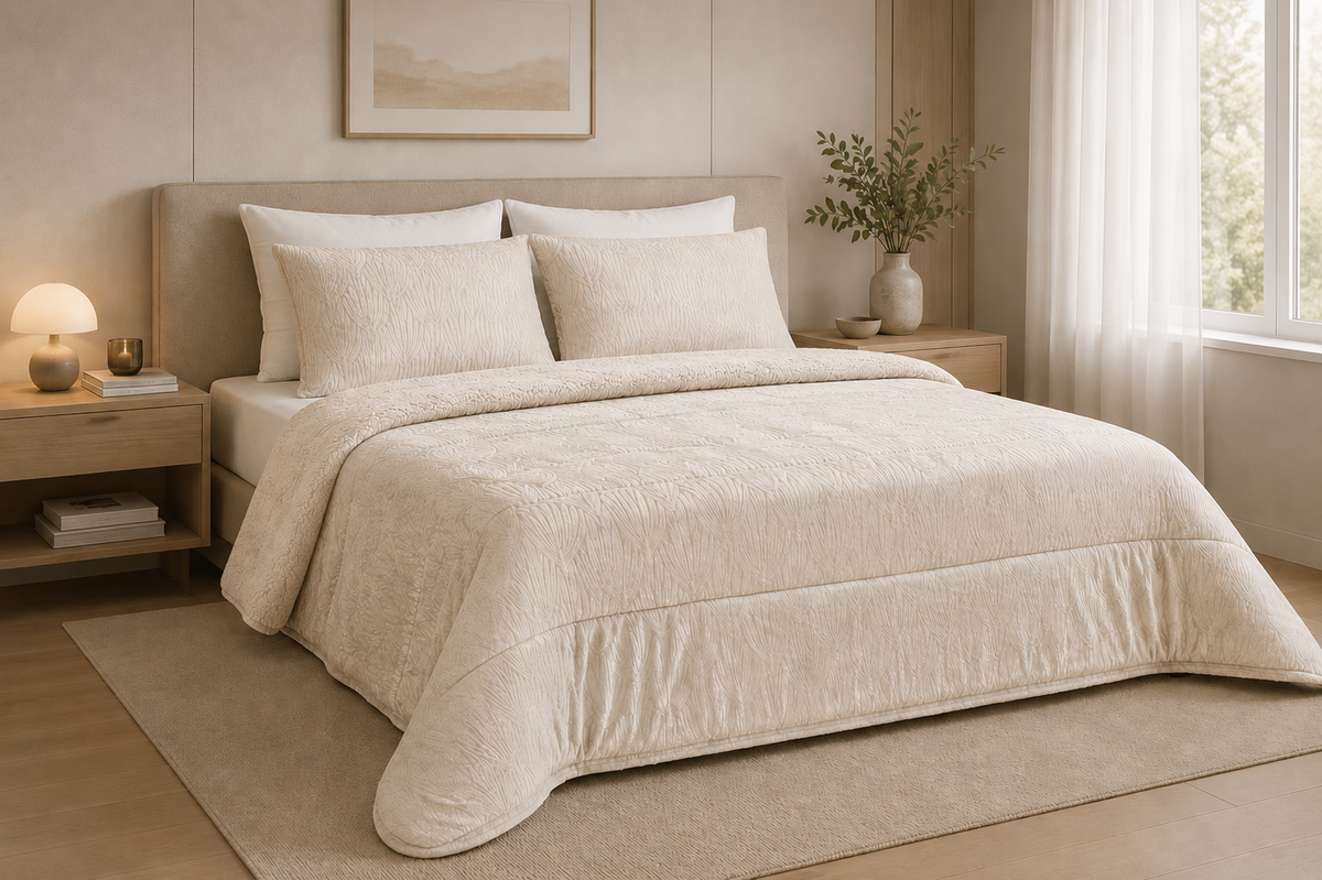 Edredom de Borrego Warm Hosaki Bege