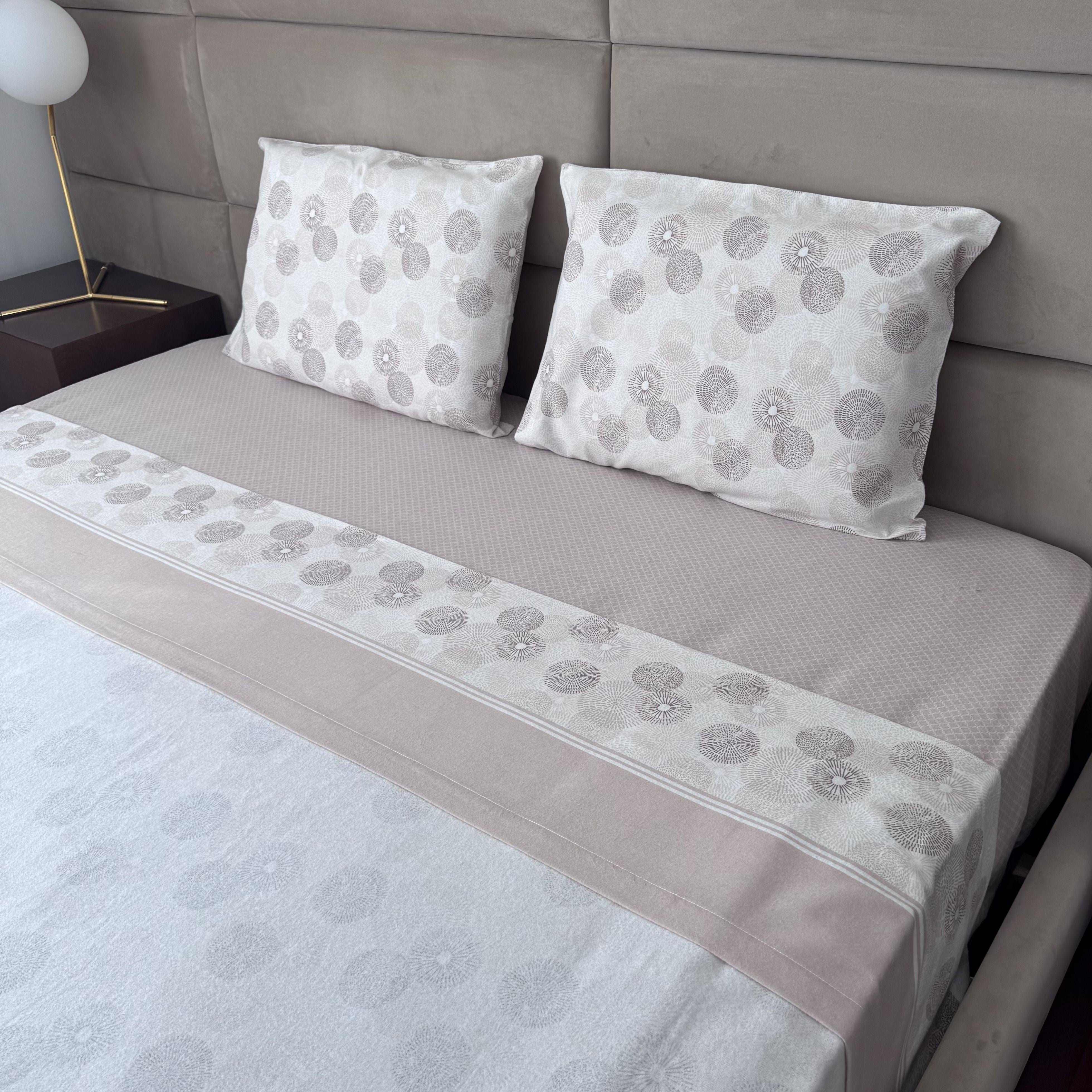 Lençóis de Cama Flanela Bloom Bege