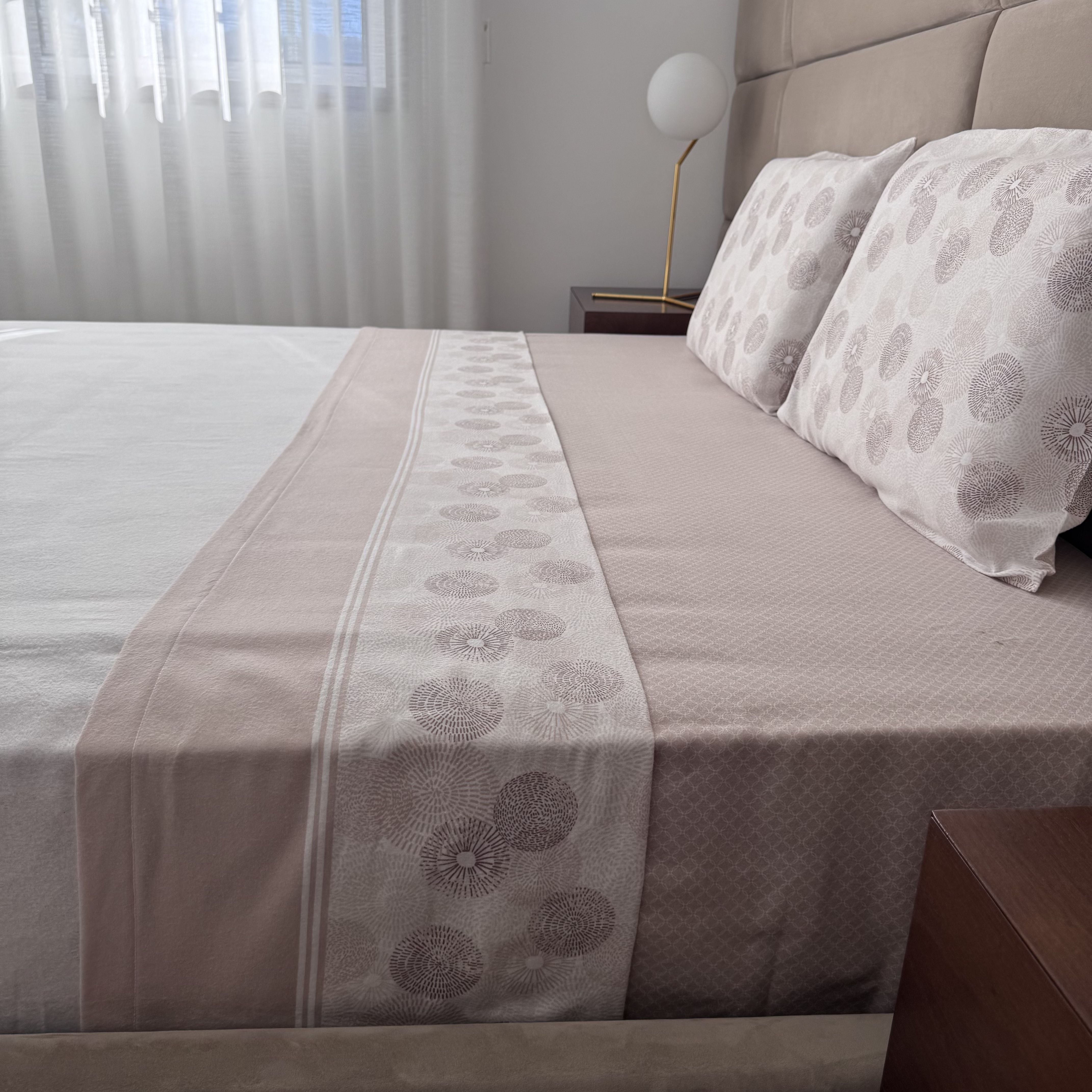 Lençóis de Cama Flanela Bloom Bege