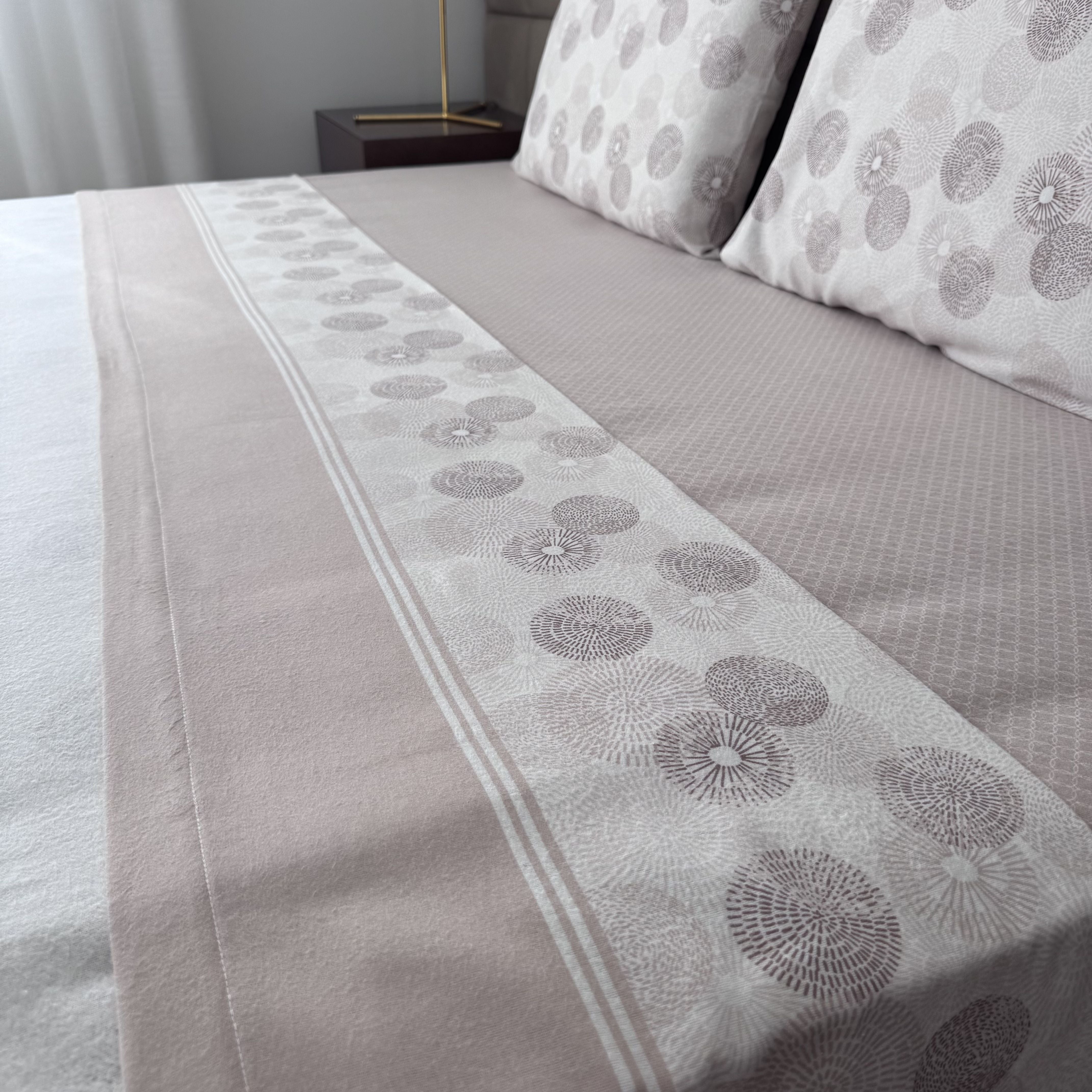 Lençóis de Cama Flanela Bloom Bege