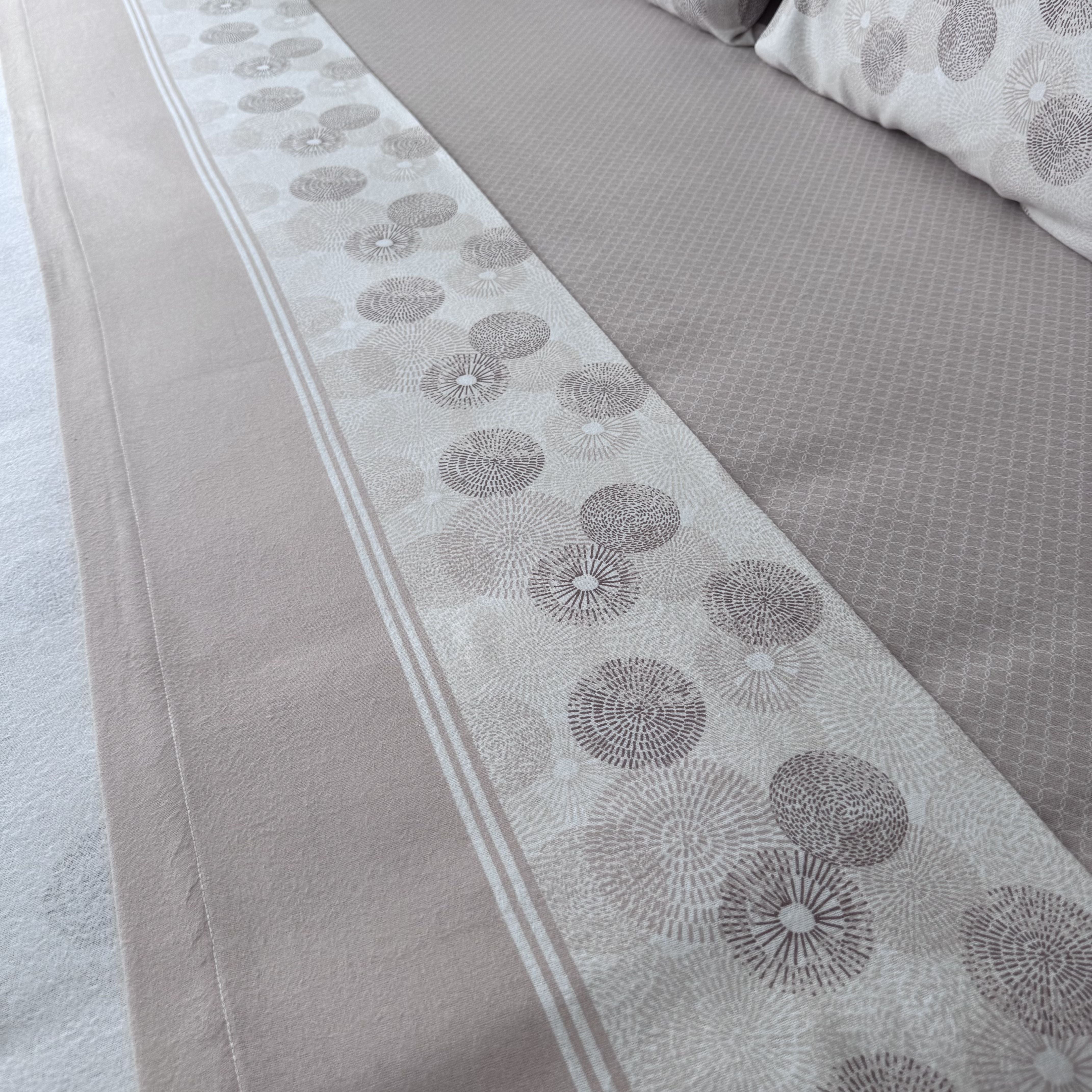 Lençóis de Cama Flanela Bloom Bege
