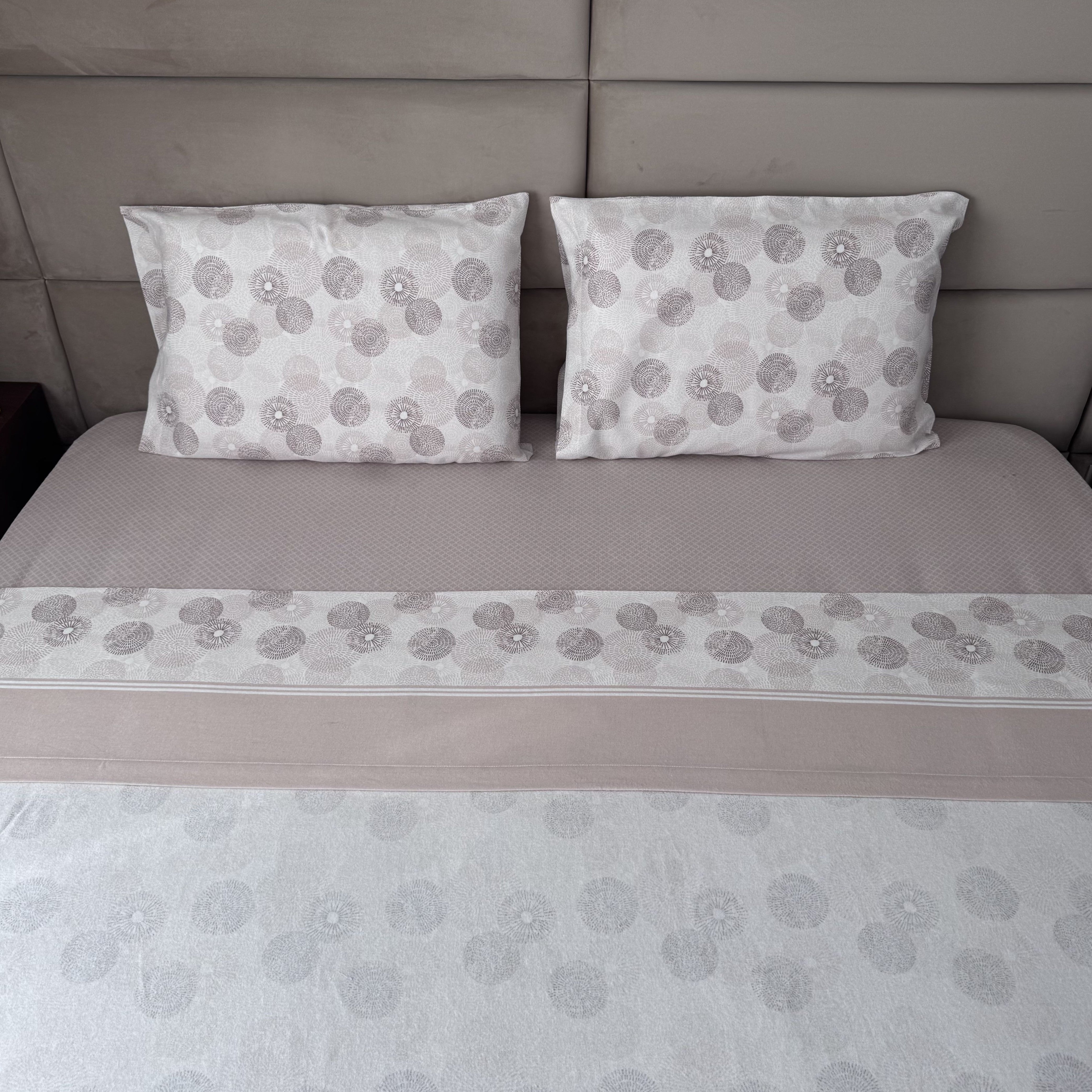 Lençóis de Cama Flanela Bloom Bege
