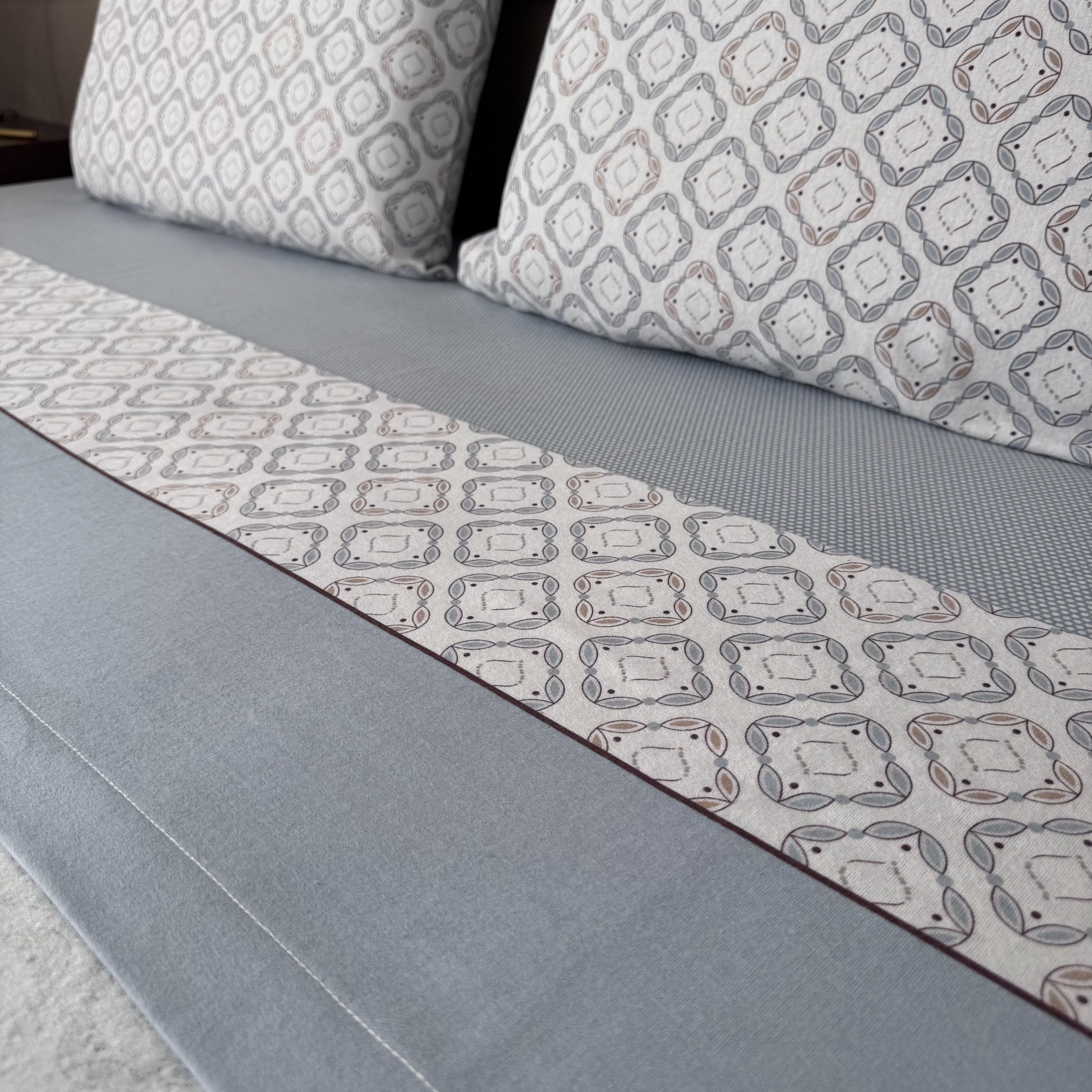 Lençóis de Cama Flanela Atlas Azul