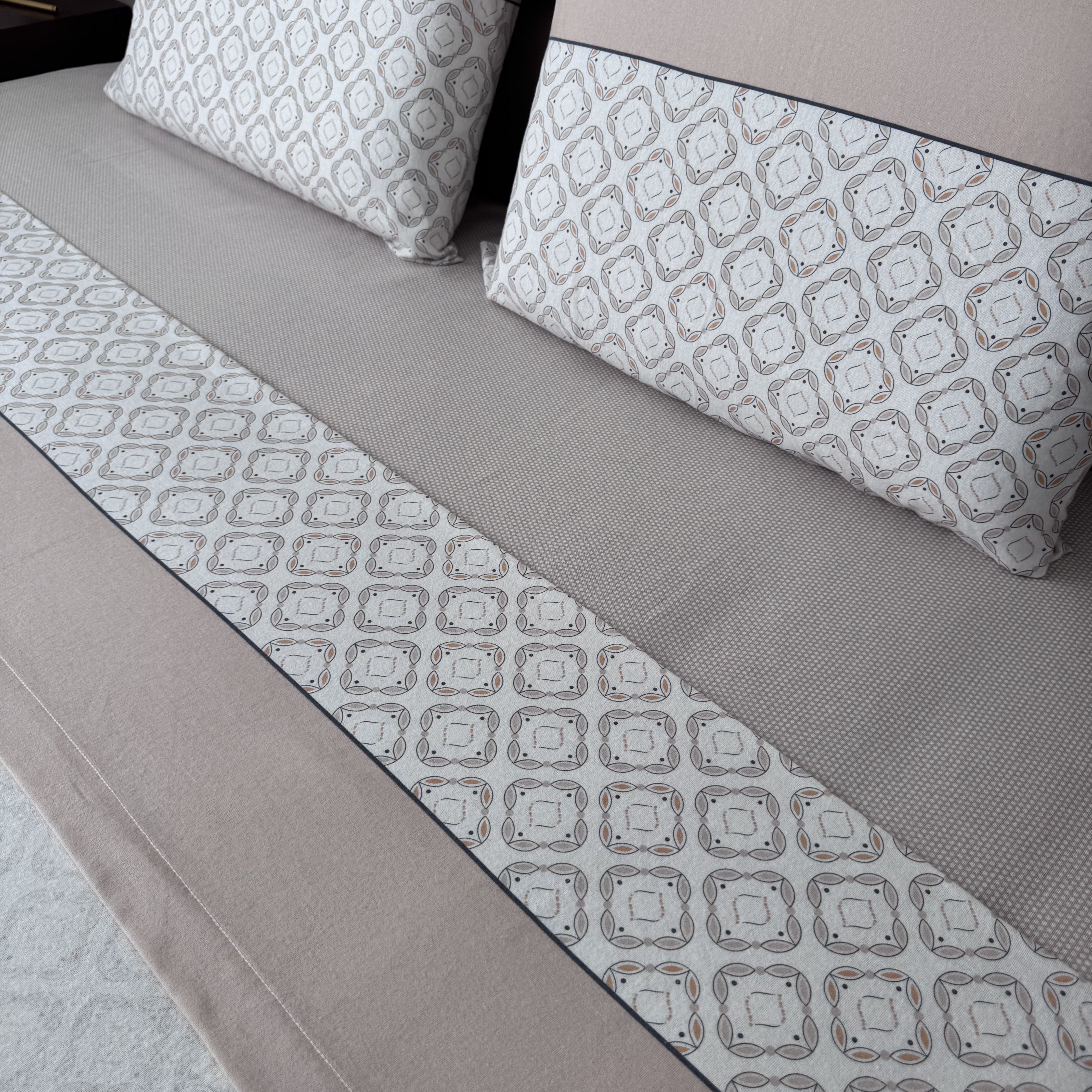 Lençóis de Cama Flanela Atlas Bege