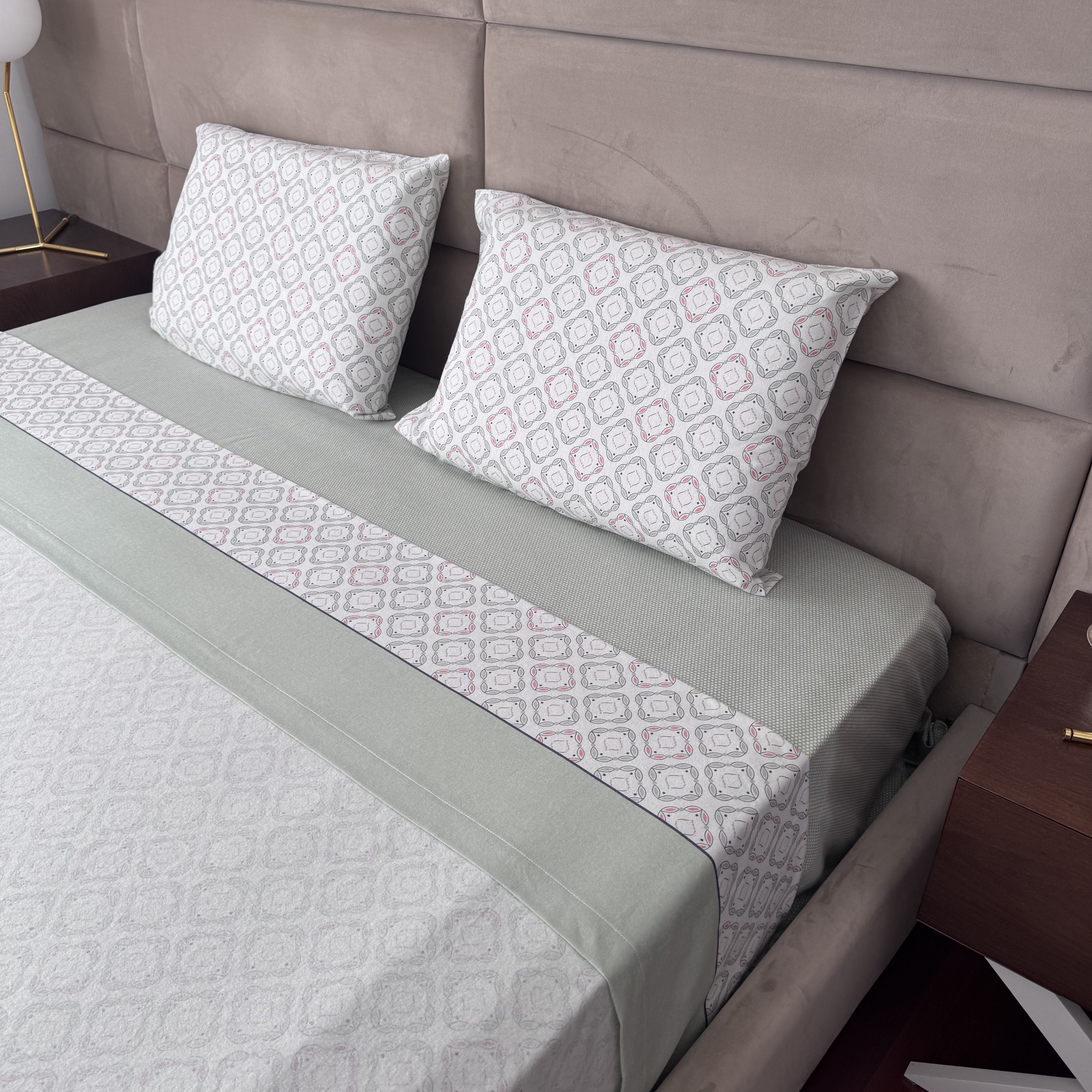 Lençóis de Cama Flanela Atlas Verde