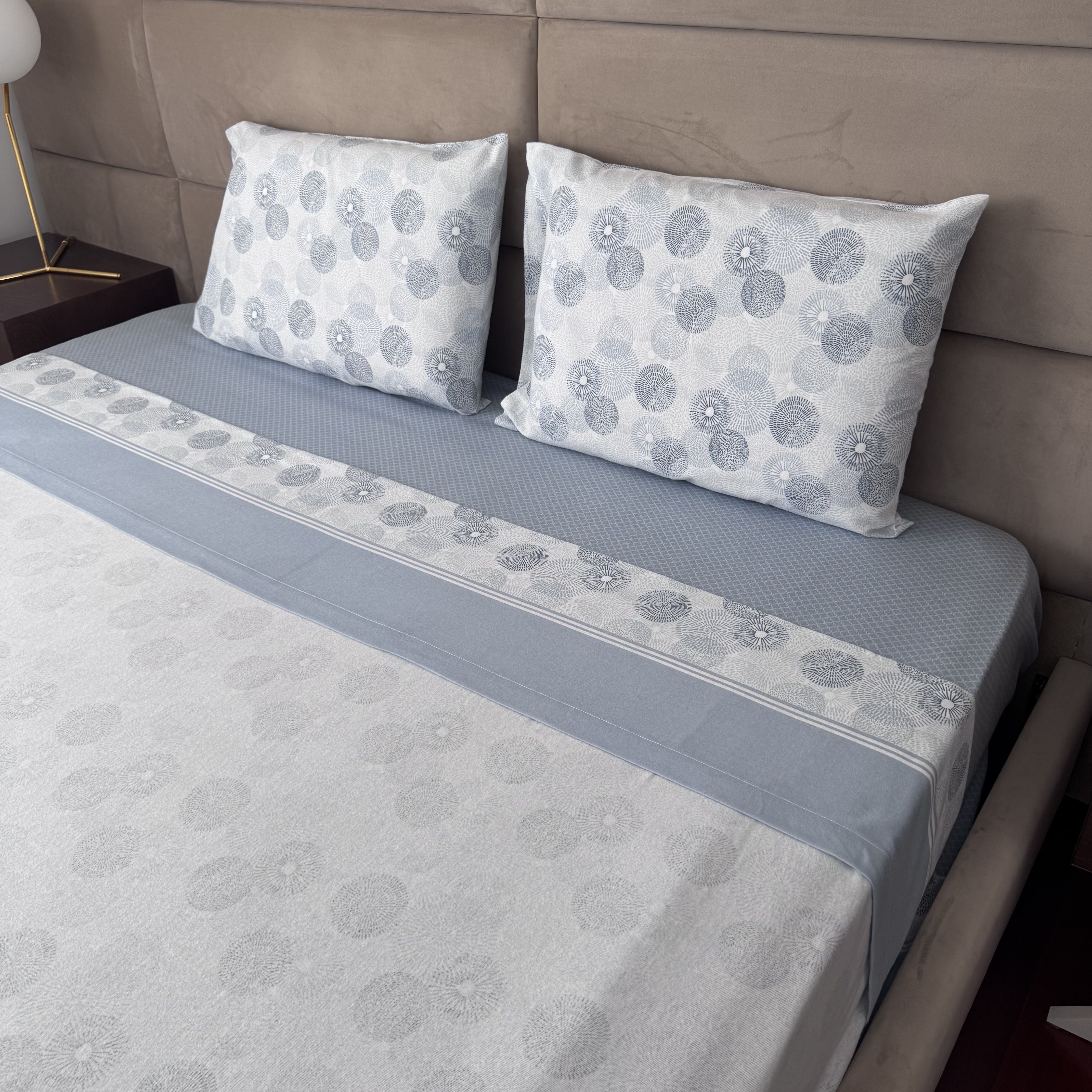 Lençóis de Cama Flanela Bloom Azul