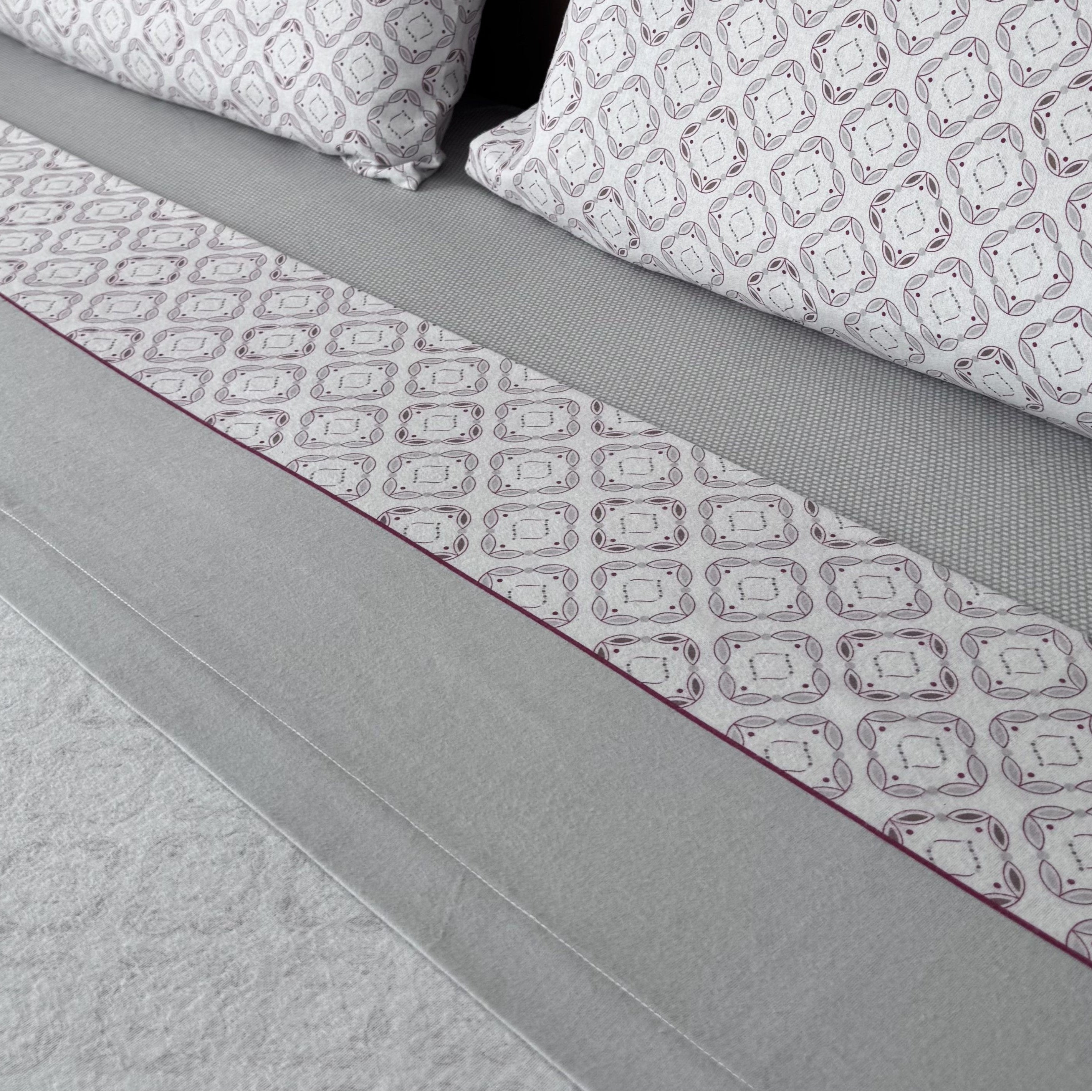 Lençóis de Cama Flanela Atlas Cinza