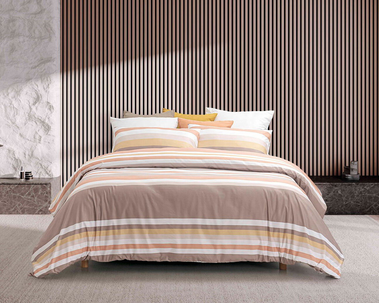 Capa de Edredom Ibiza Coral + Fronhas