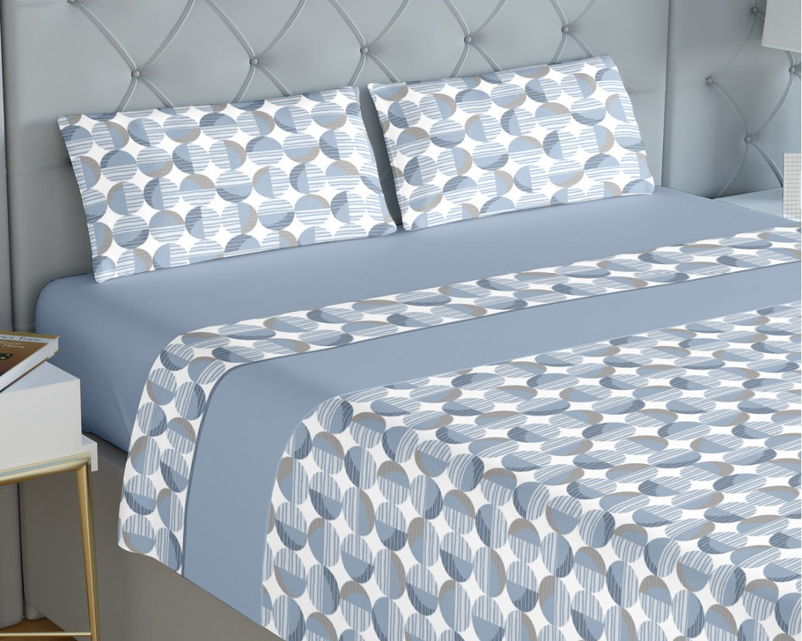 Jogo de Cama de Coralina Ramona Azul