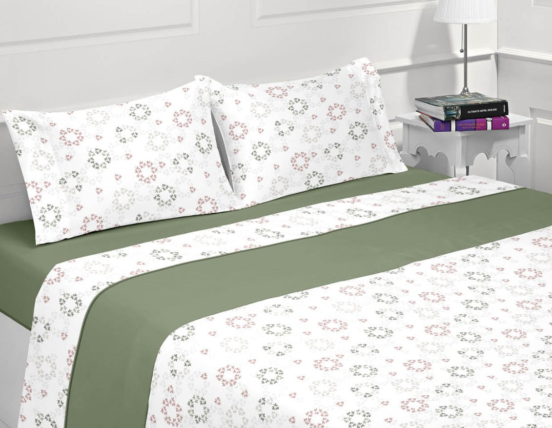 Jogo de Cama de Coralina Alejandro Verde