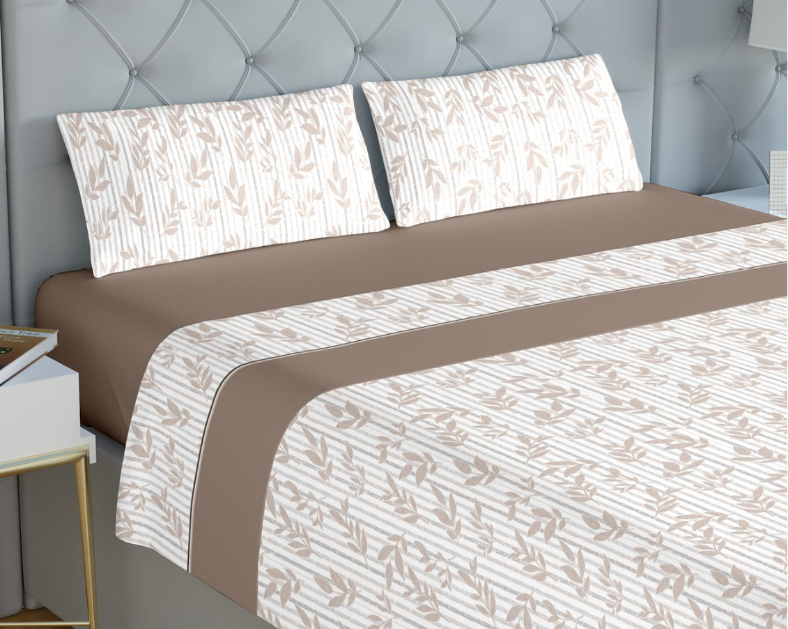 Jogo de Cama de Coralina Bratislava Bege