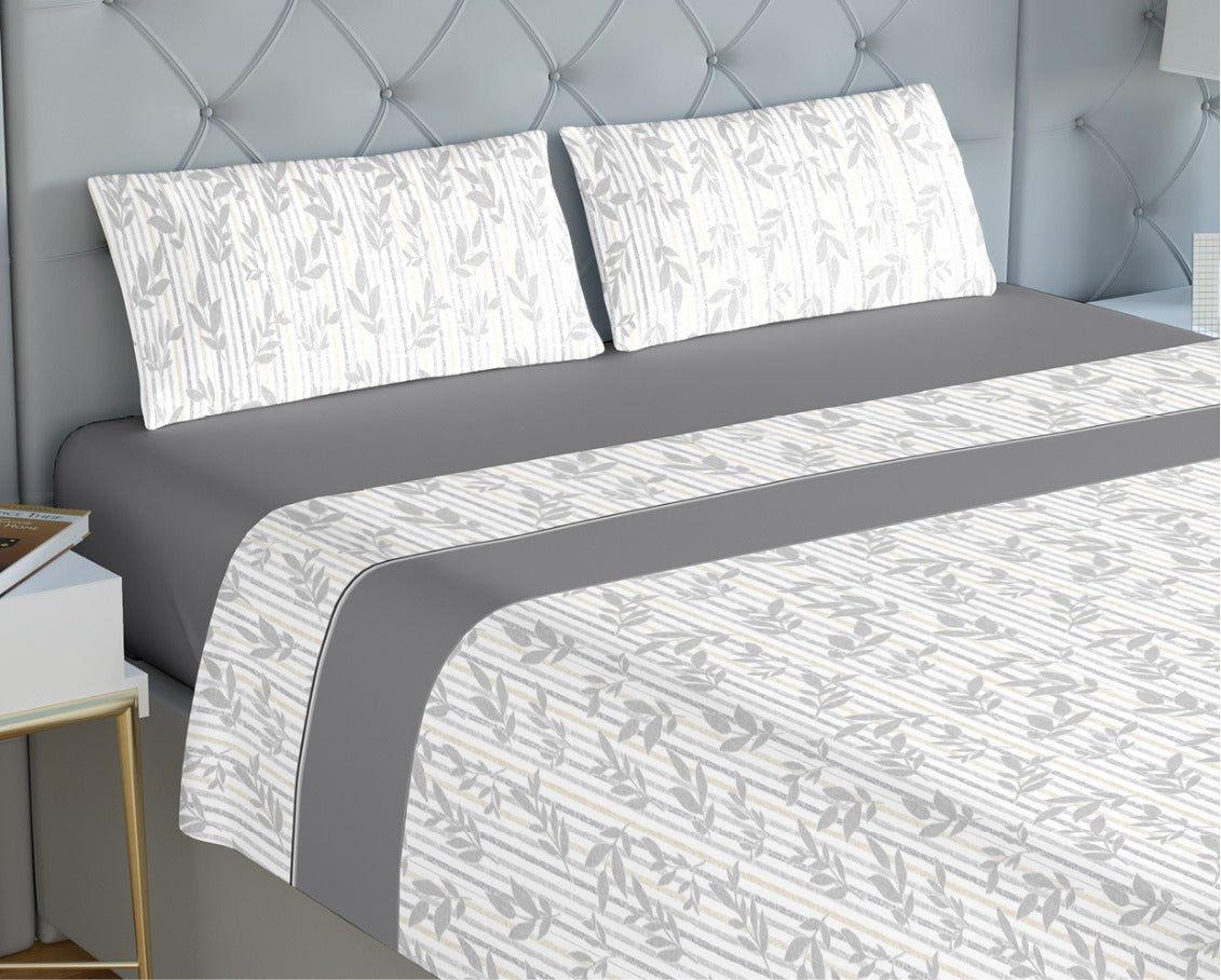 Jogo de Cama de Coralina Bratislava Cinza