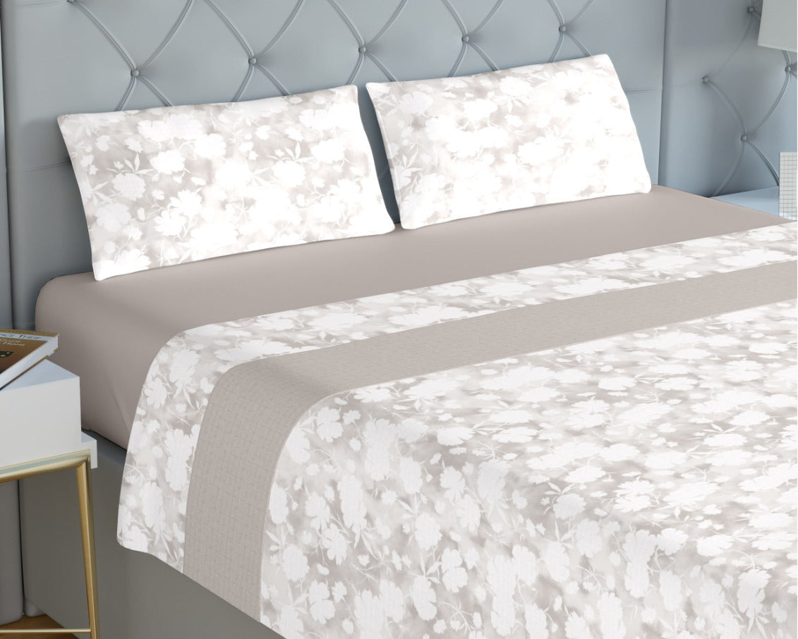 Jogo de Cama de Coralina Dusseldorf Taupe