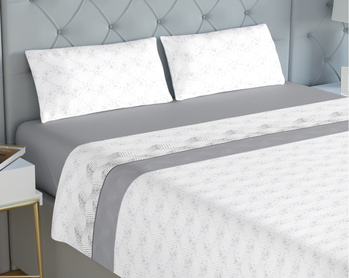 Jogo de Cama de Coralina Hamburgo Cinza